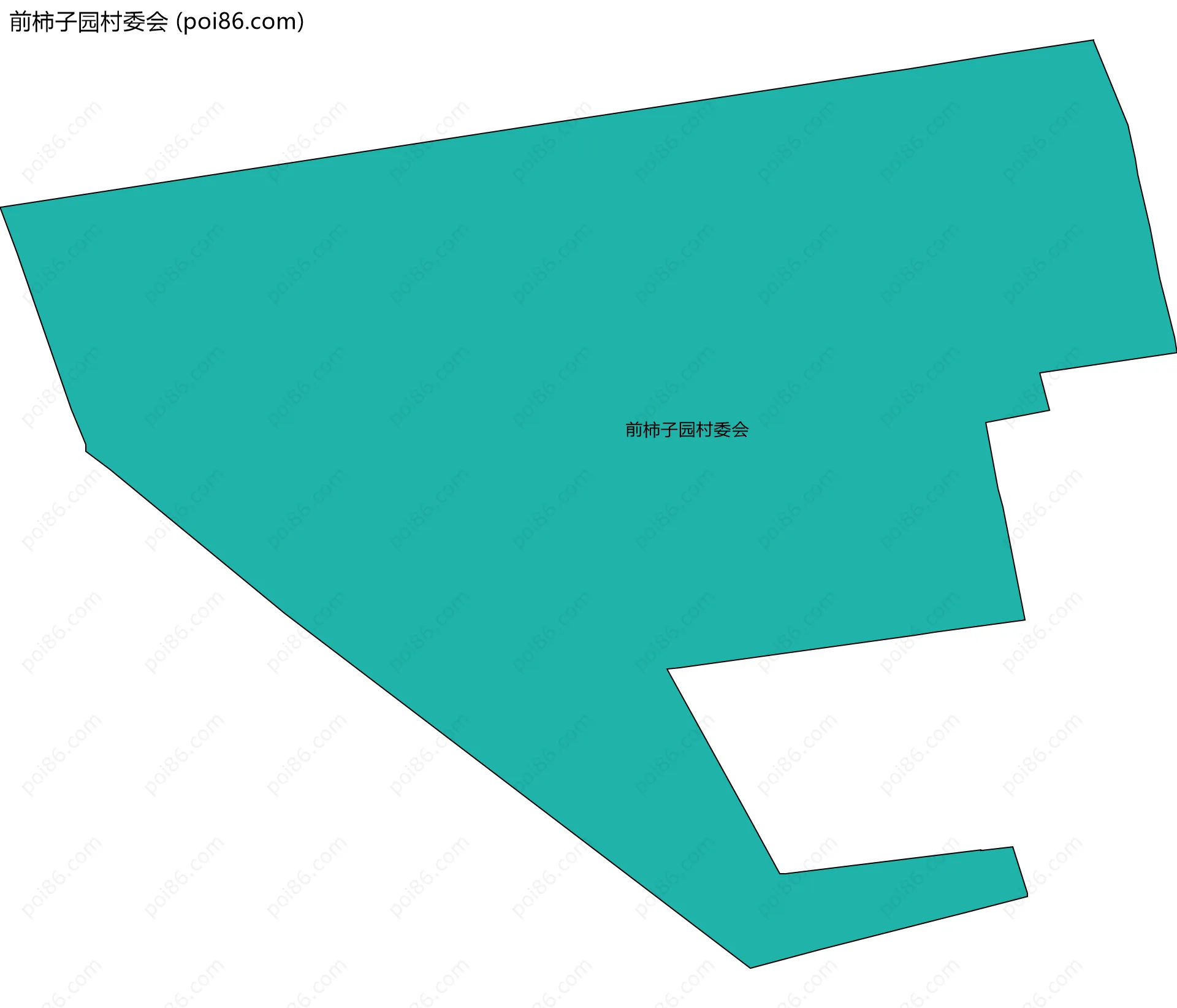 前柿子园村委会边界地图