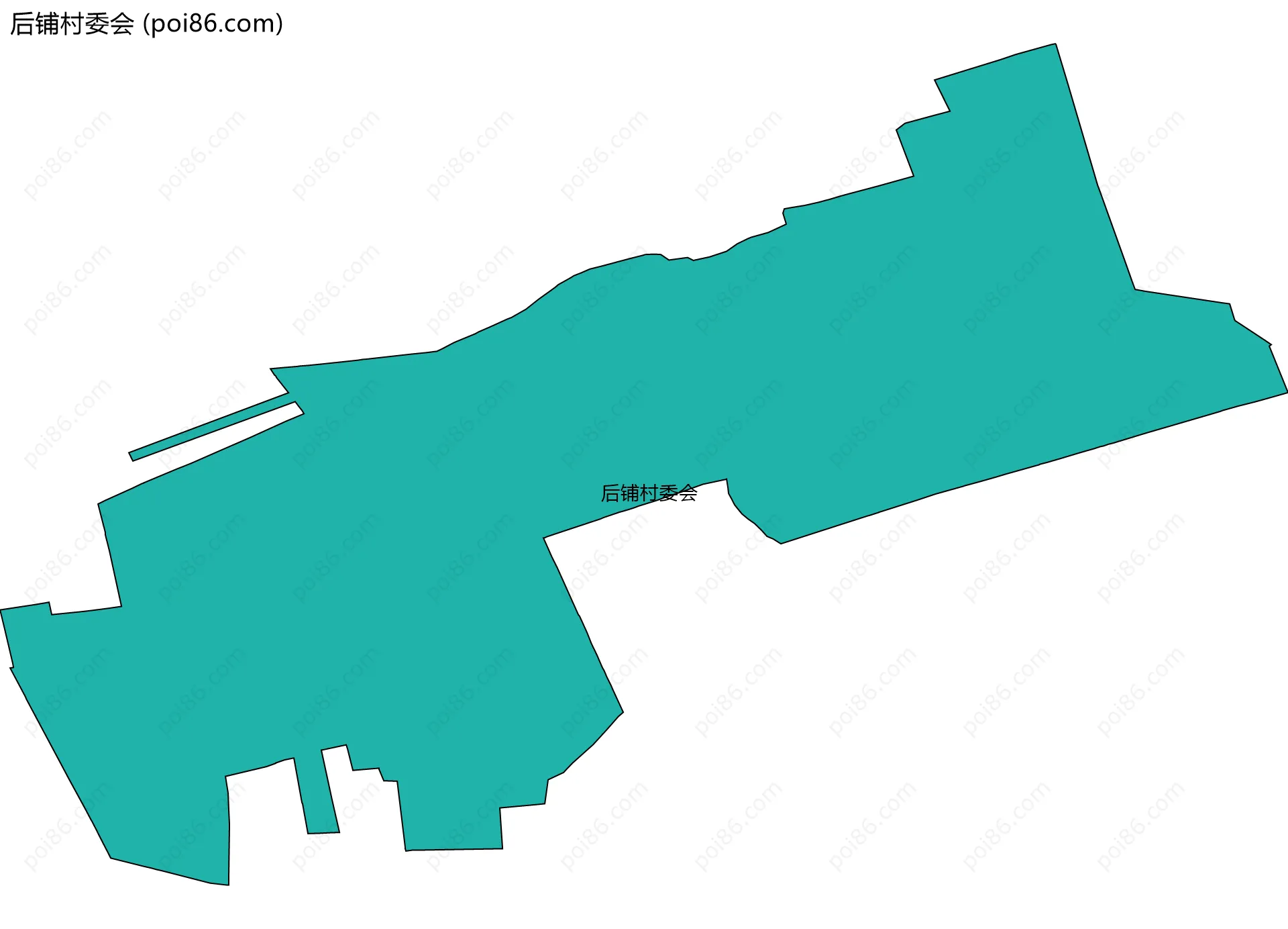 后铺村委会边界地图