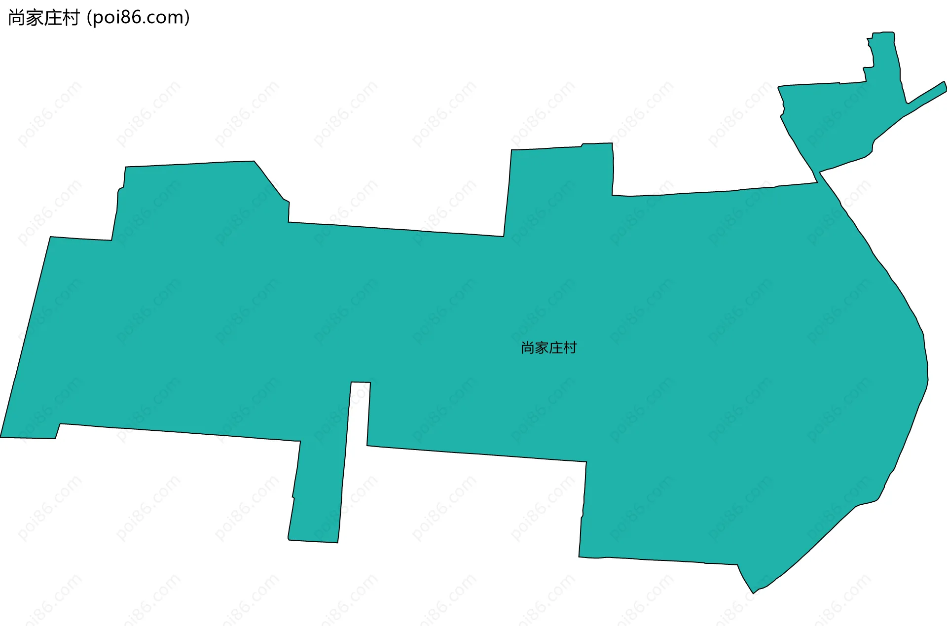 尚家庄村边界地图