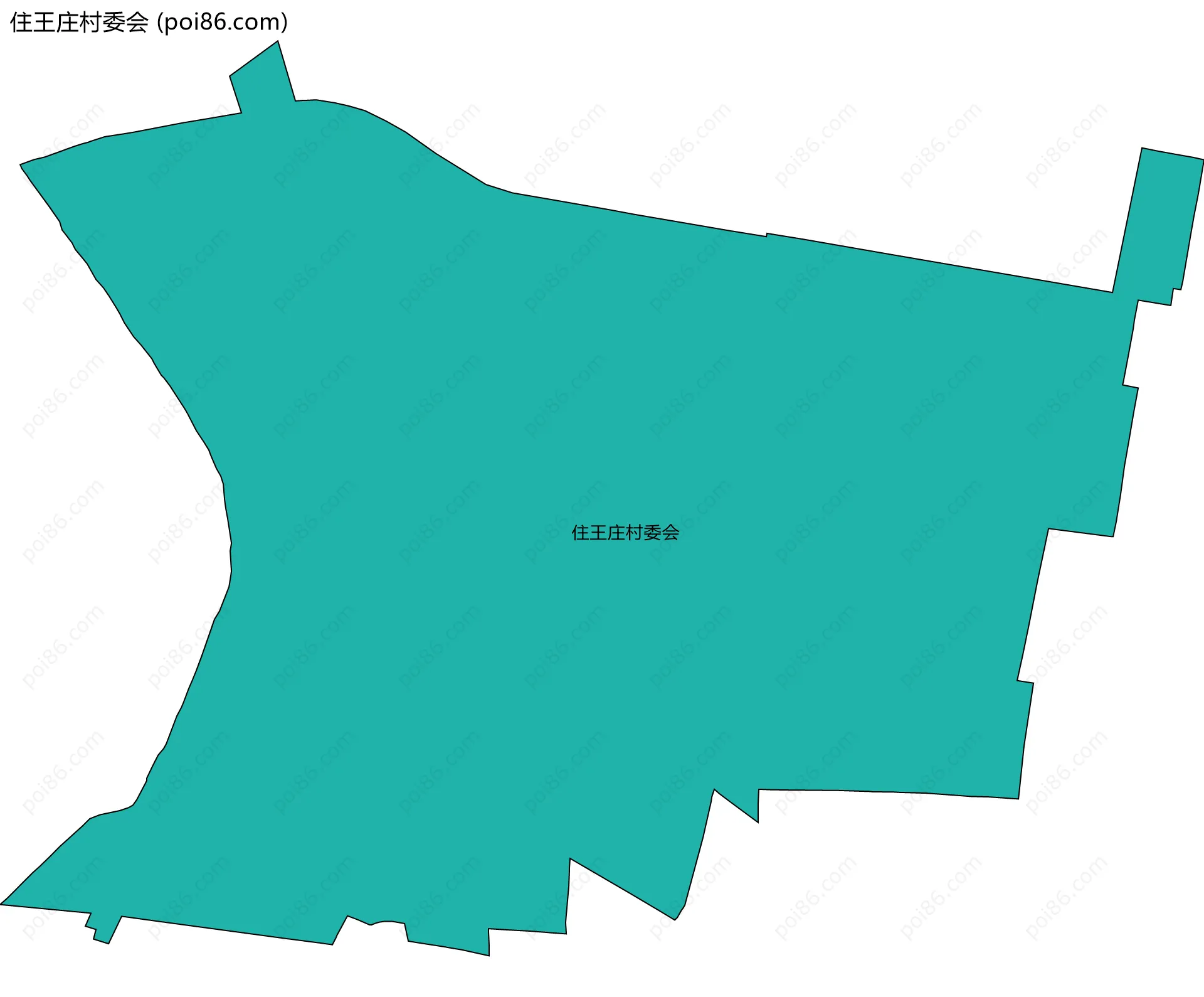 住王庄村委会边界地图