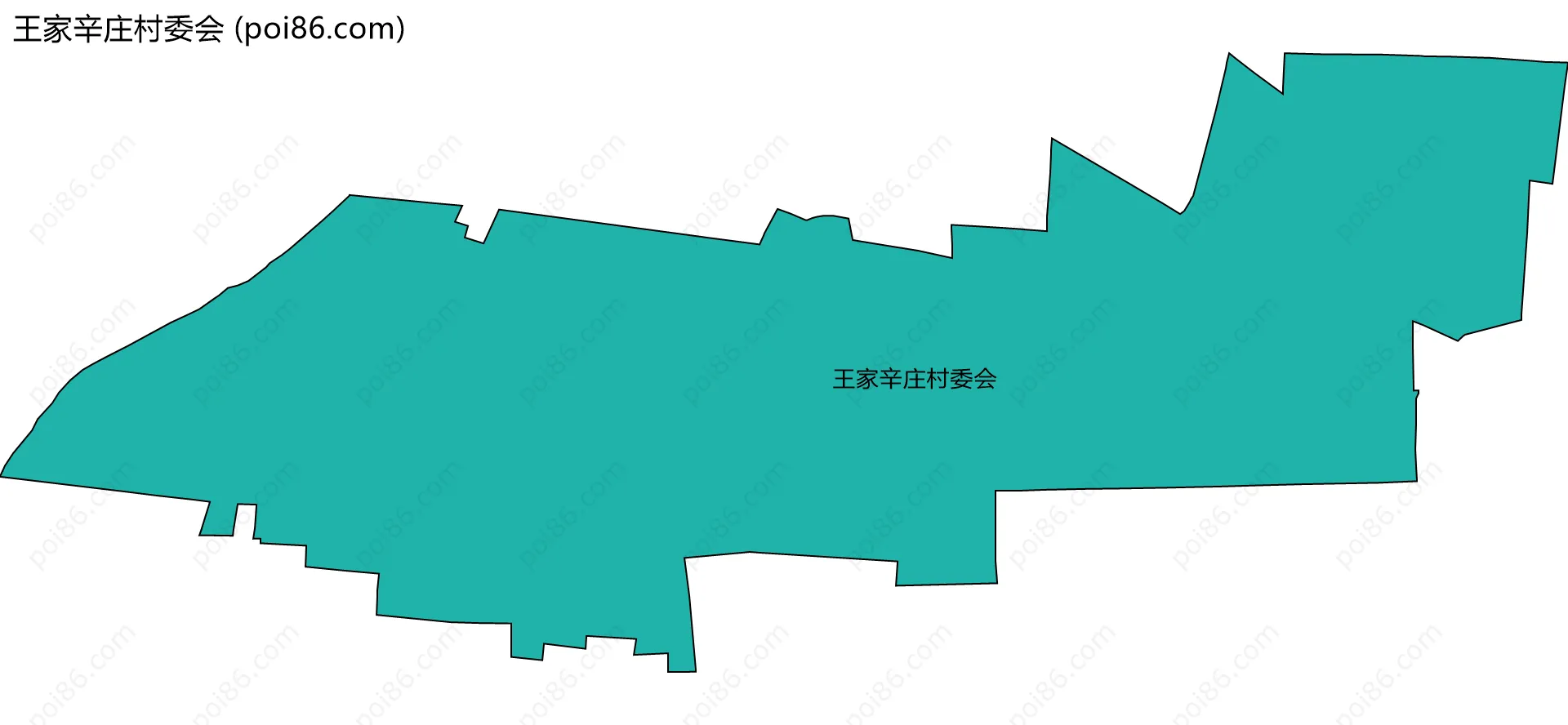 王家辛庄村委会边界地图