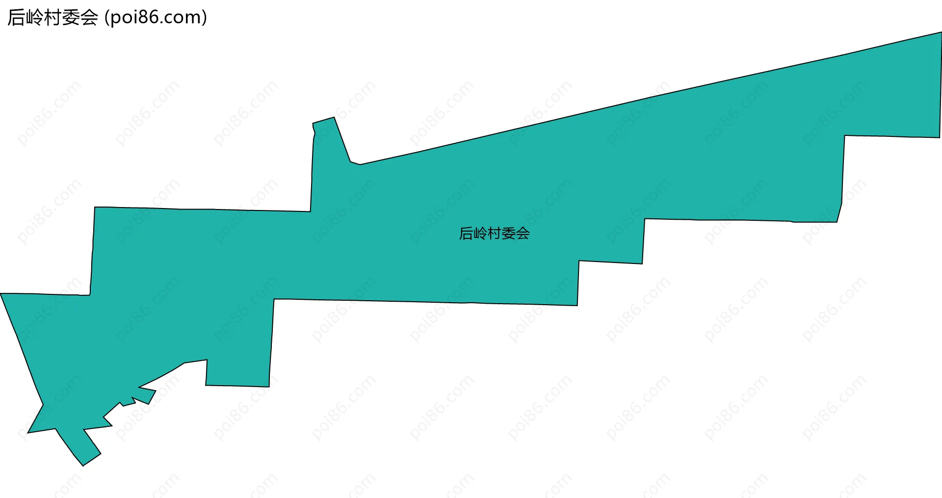 后岭村委会边界地图