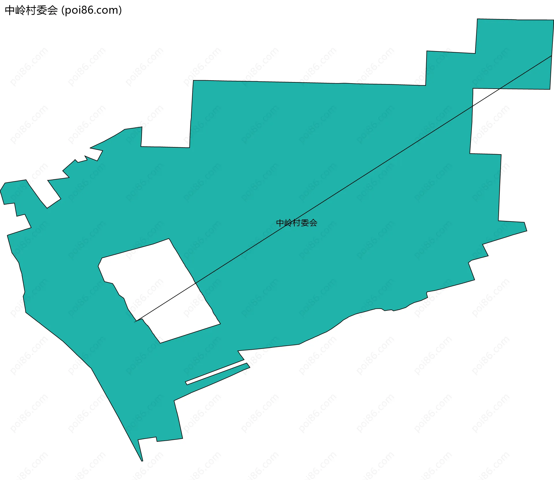 中岭村委会边界地图