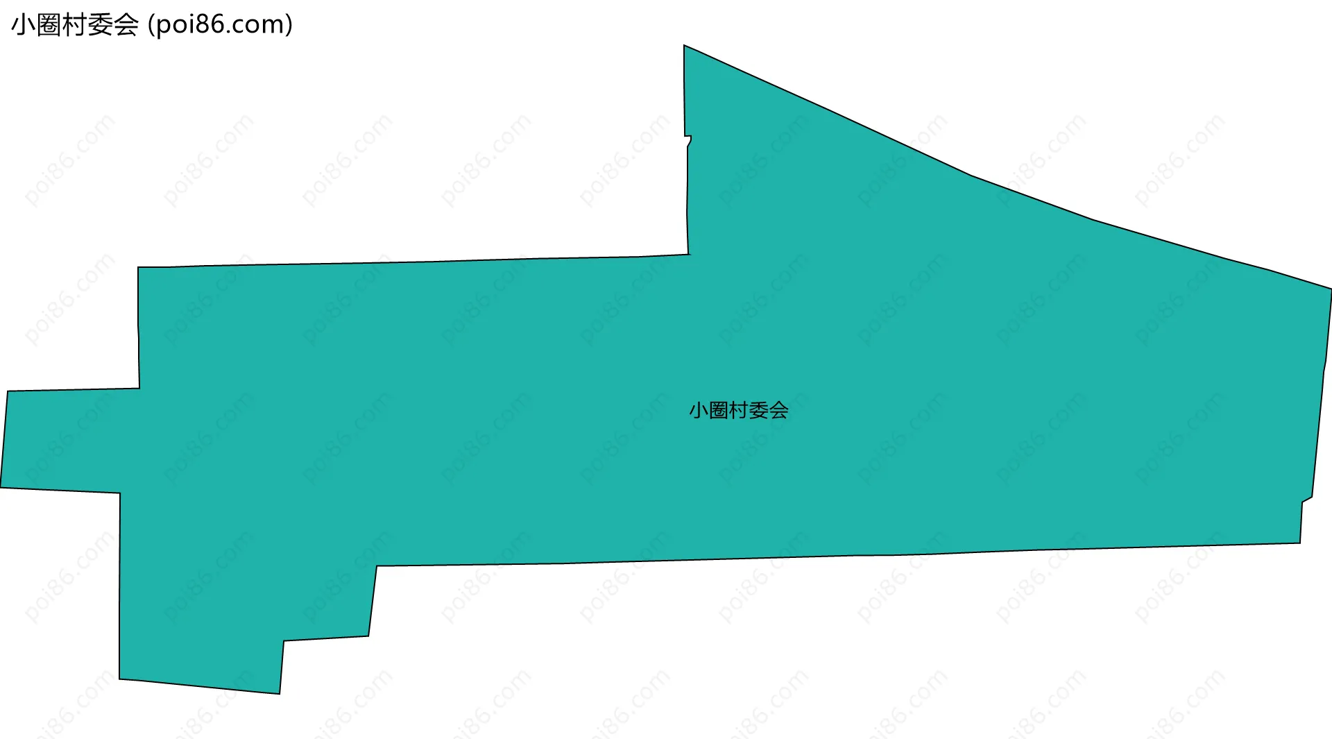 小圈村委会边界地图