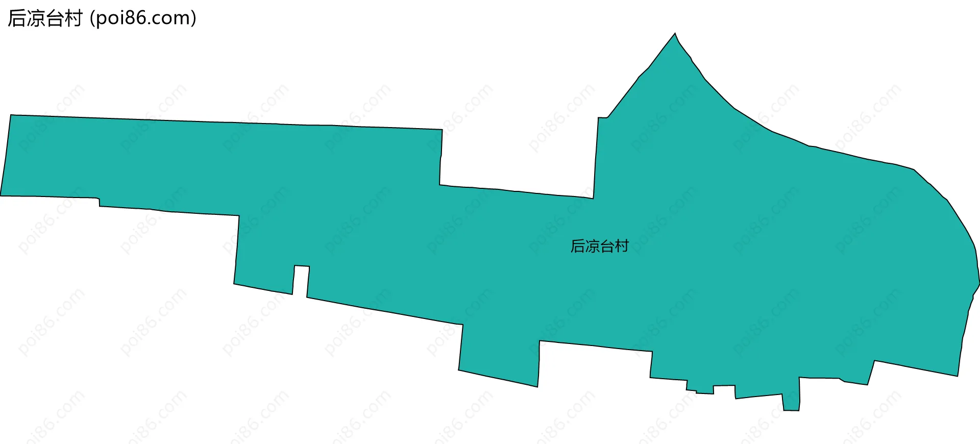 后凉台村边界地图