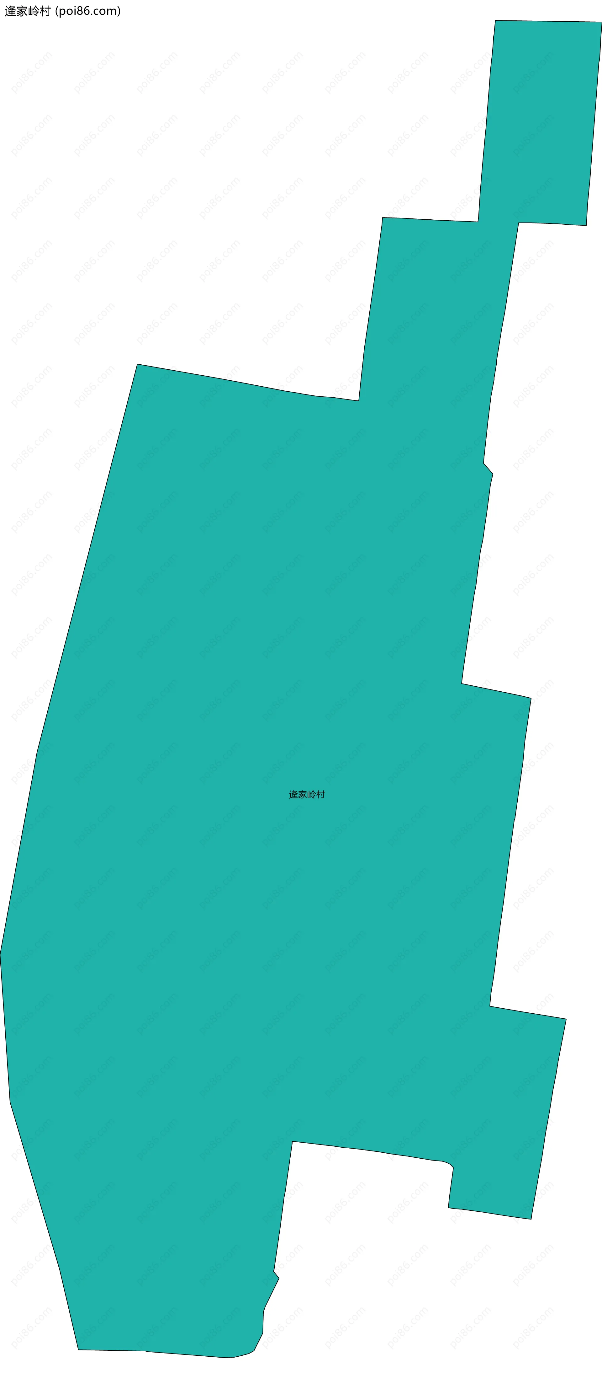 逄家岭村边界地图