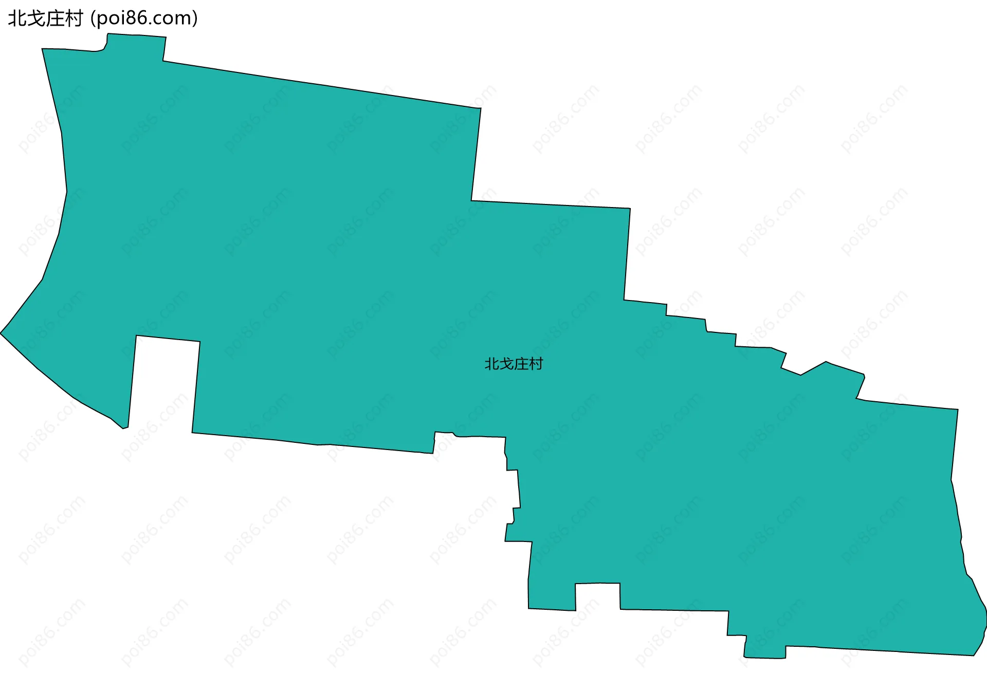 北戈庄村边界地图