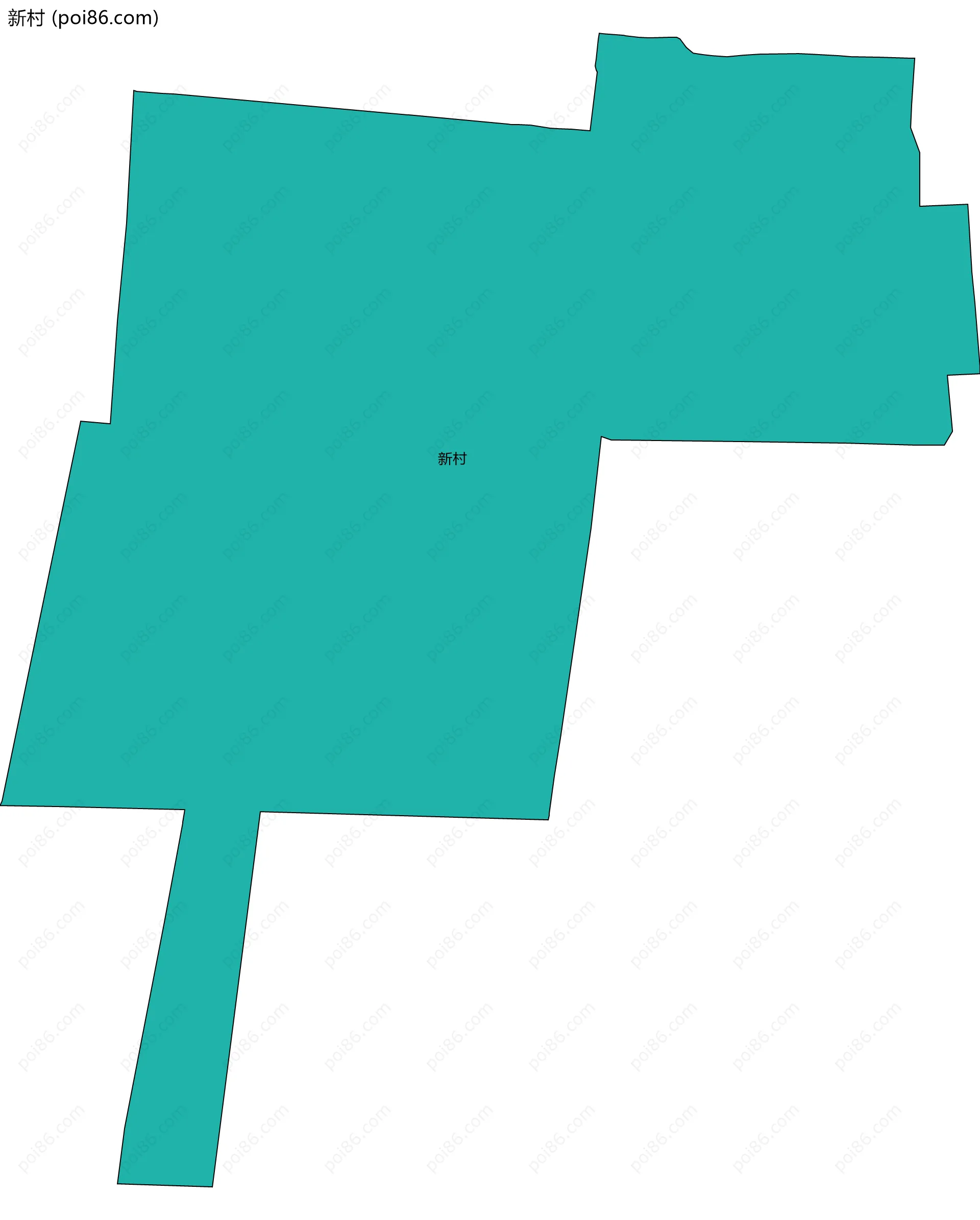 新村边界地图