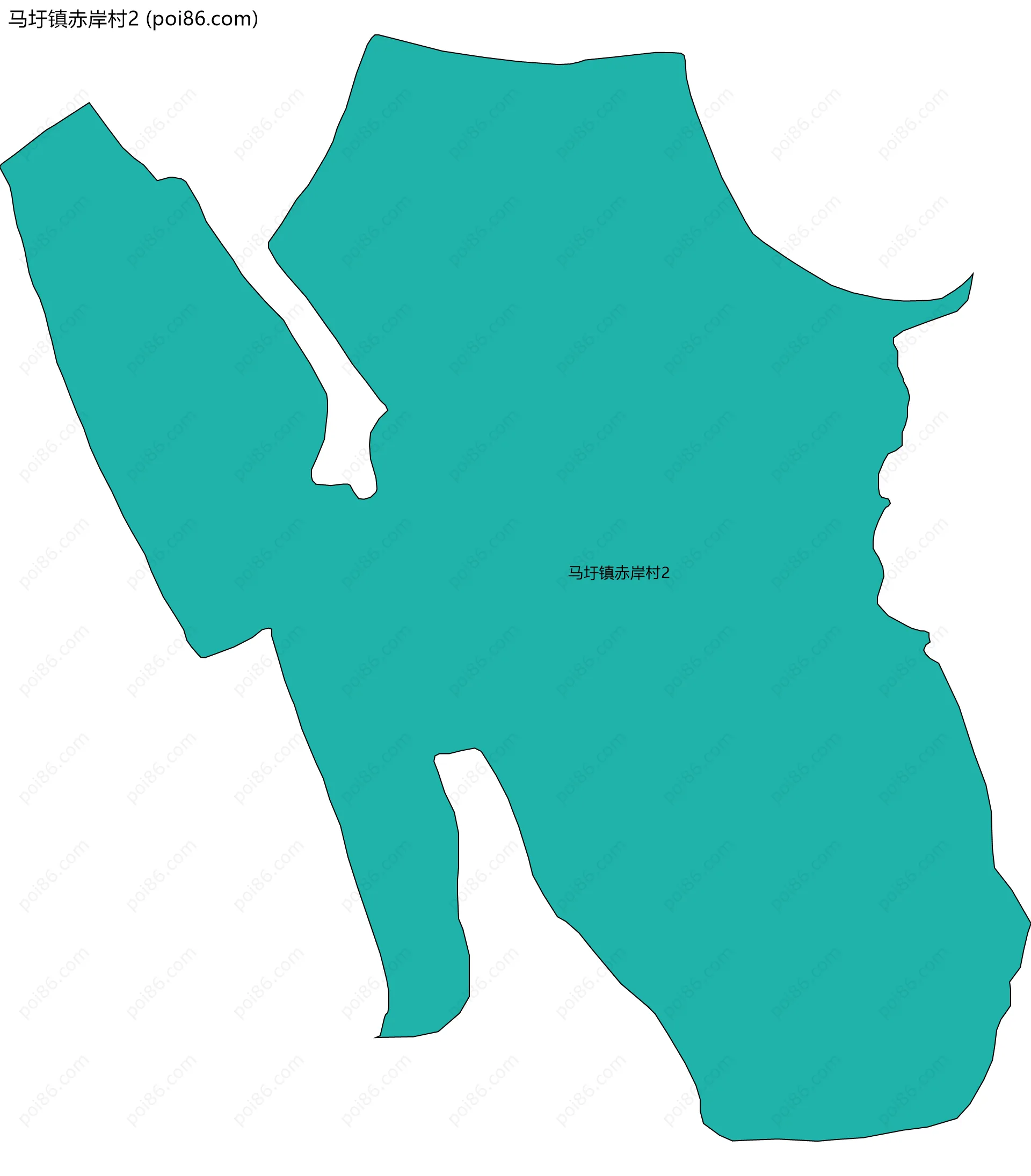 马圩镇赤岸村2边界地图