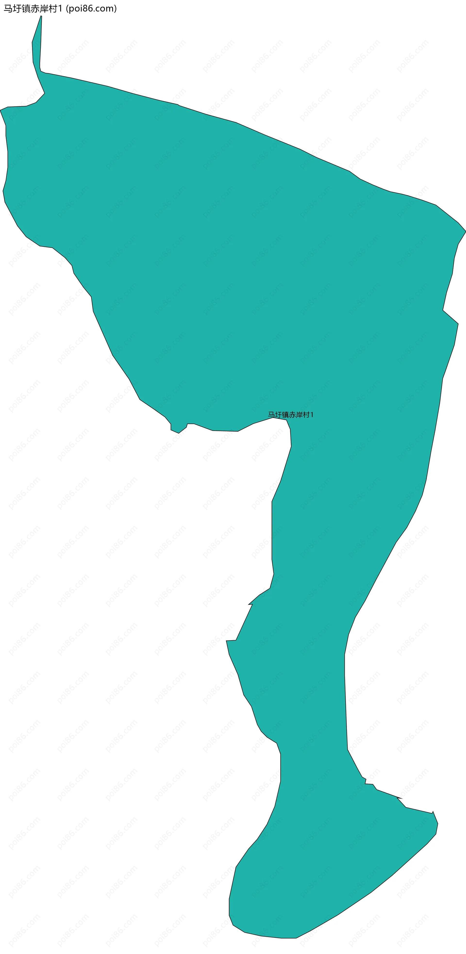马圩镇赤岸村1边界地图