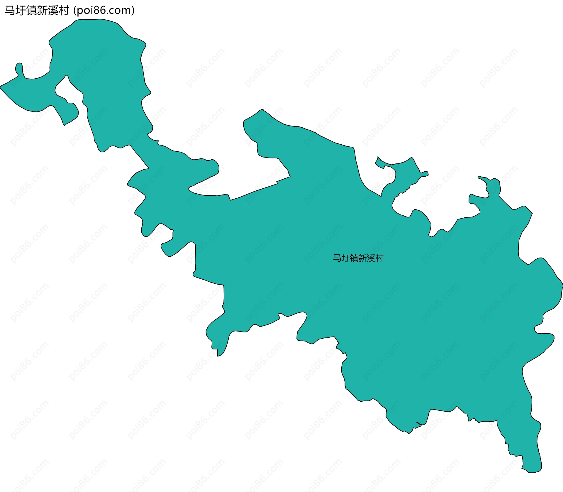 马圩镇新溪村边界地图