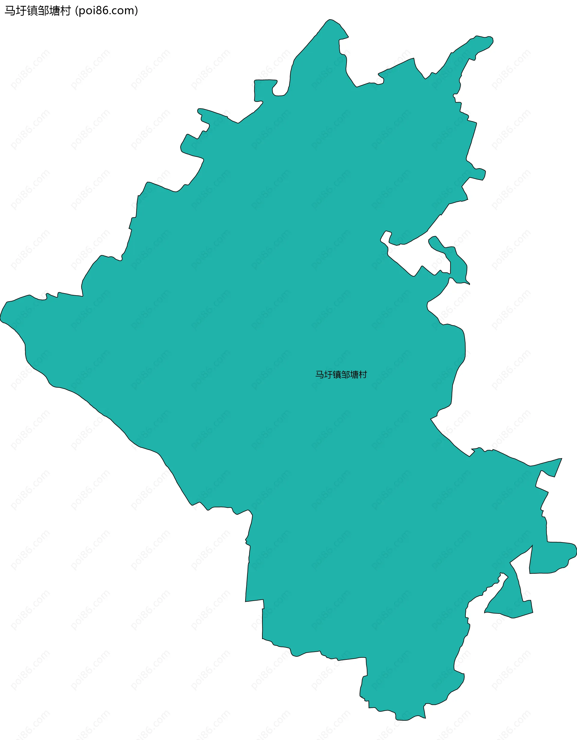 马圩镇邹塘村边界地图