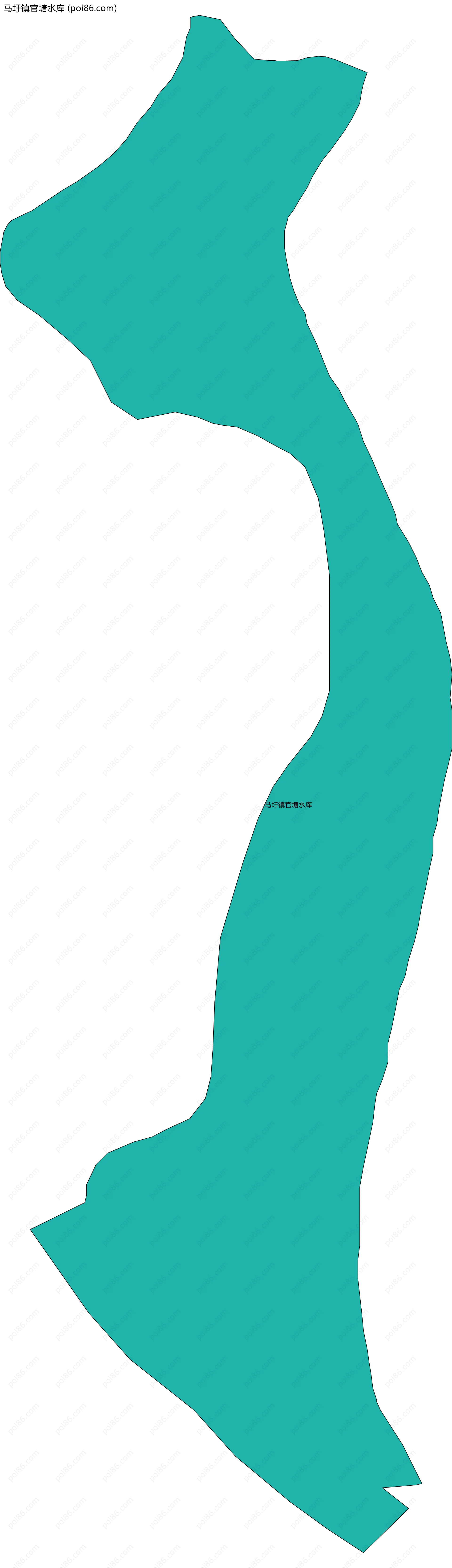 马圩镇官塘水库边界地图