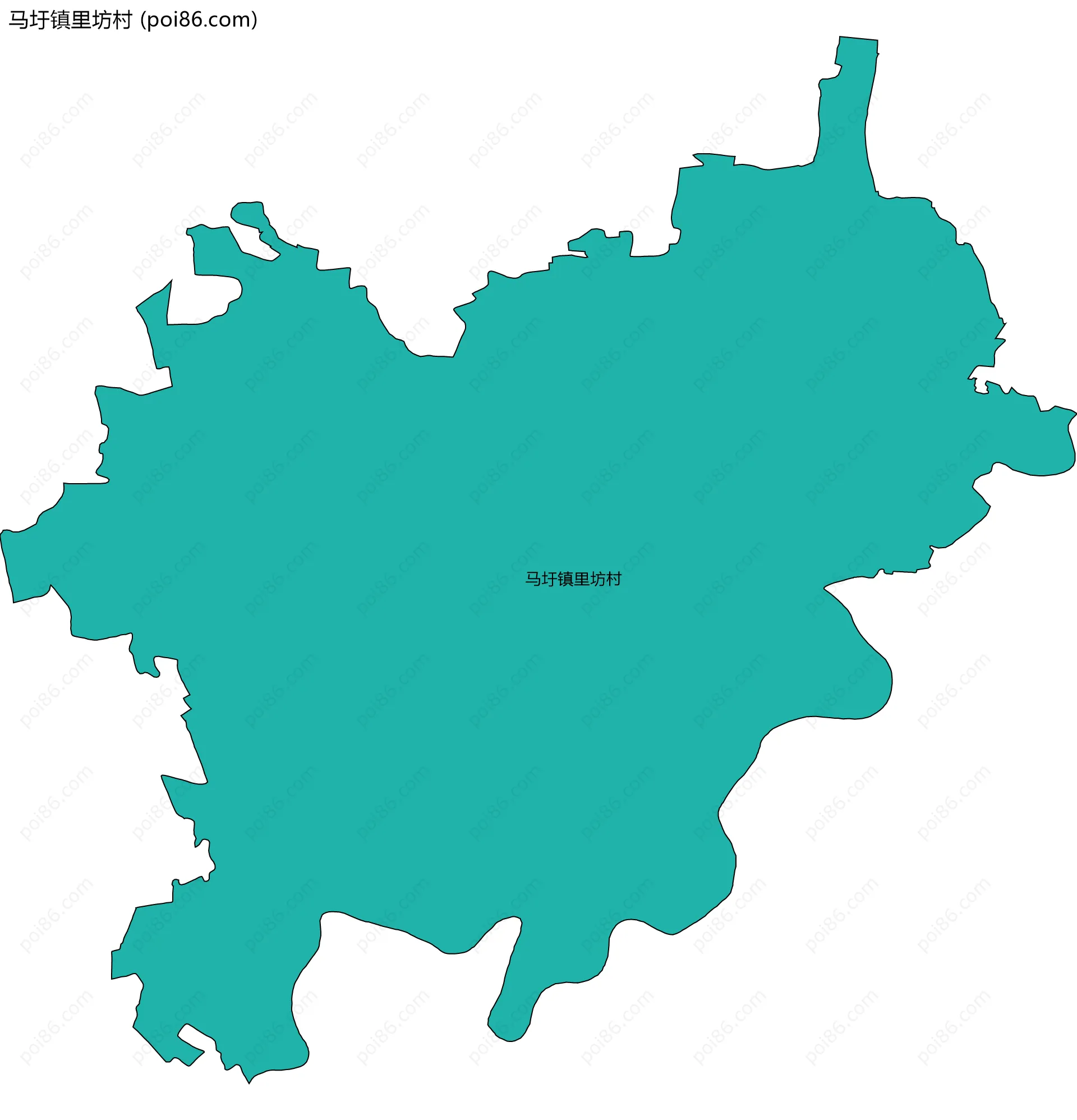 马圩镇里坊村边界地图