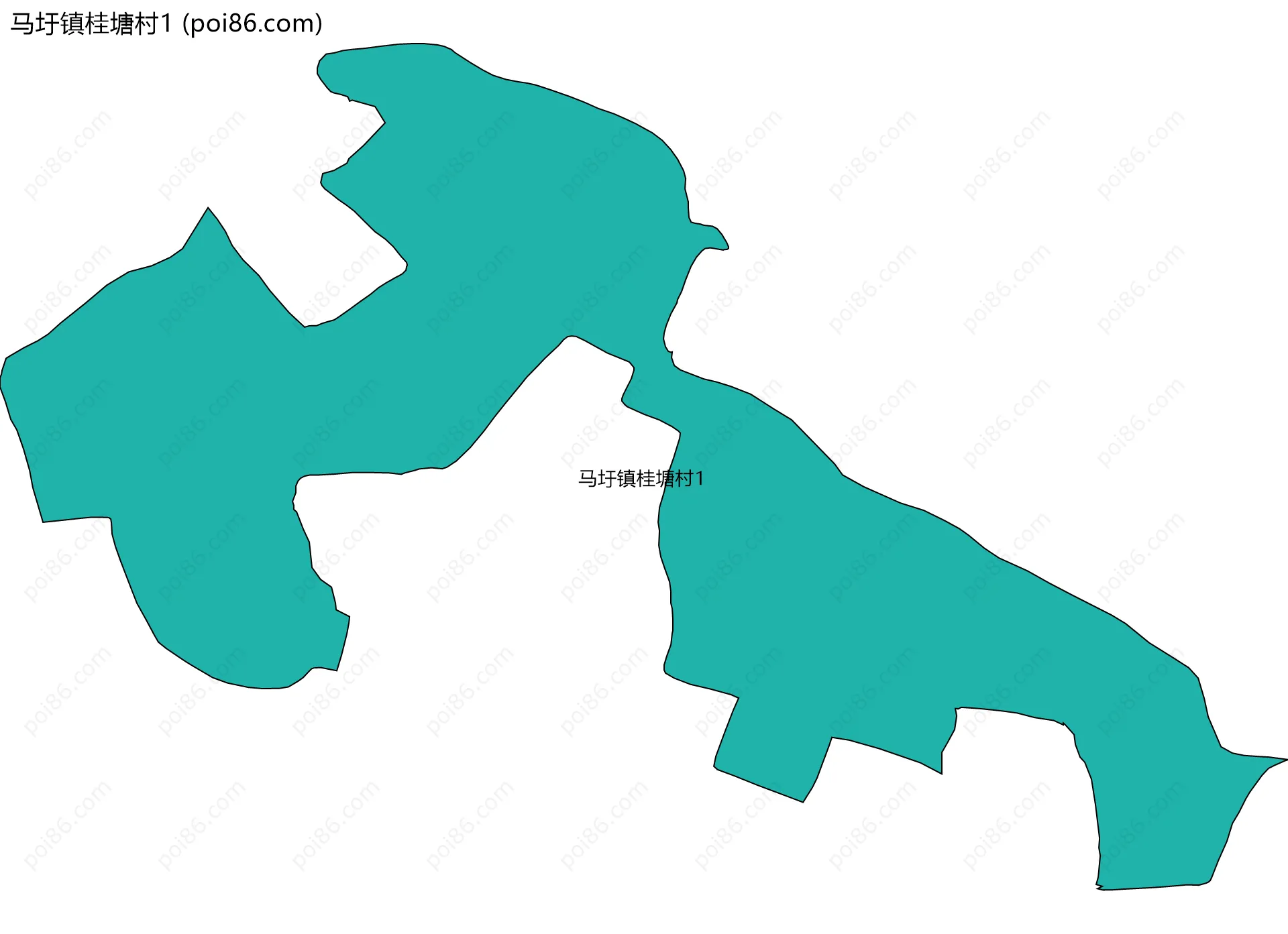 马圩镇桂塘村1边界地图