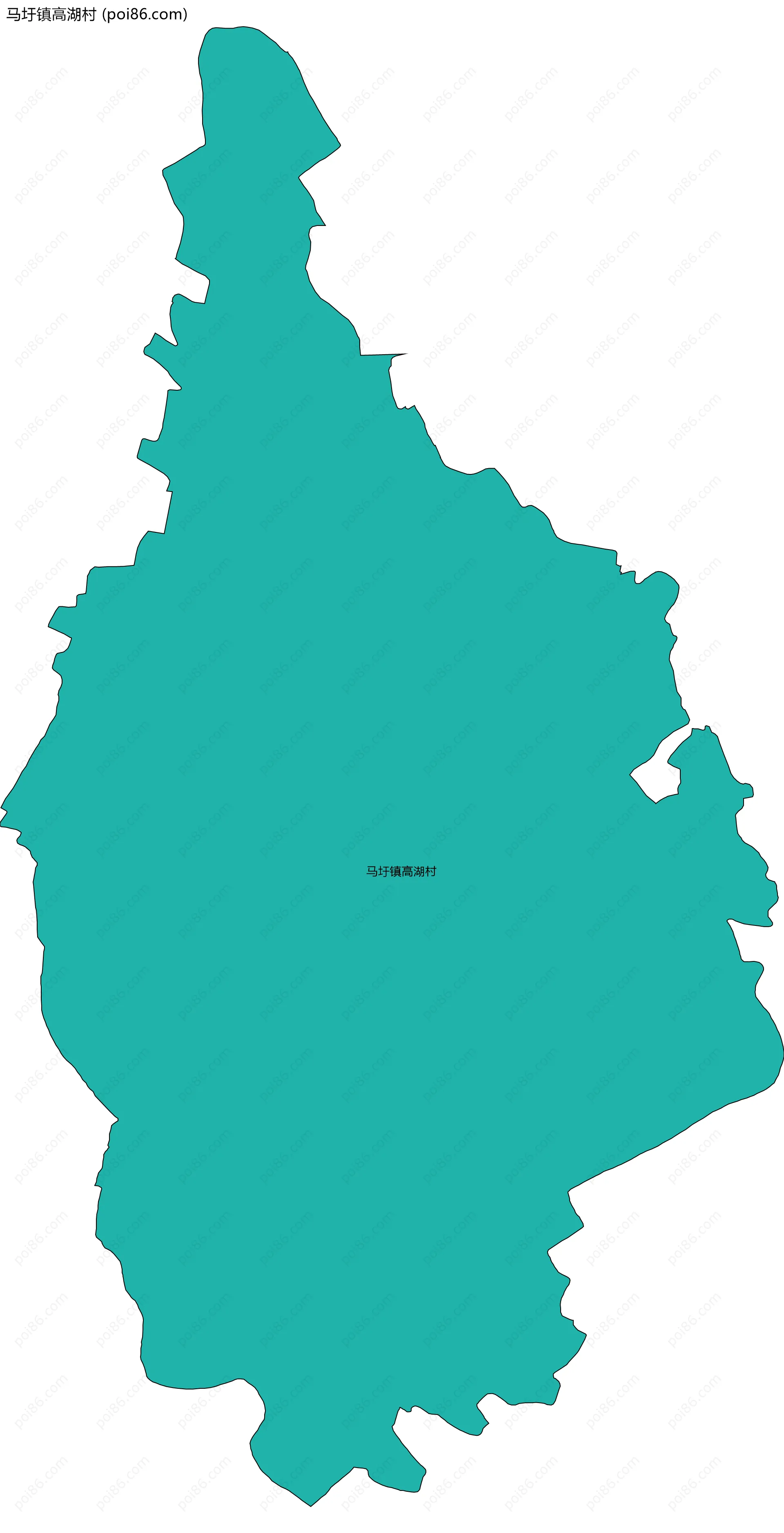 马圩镇高湖村边界地图