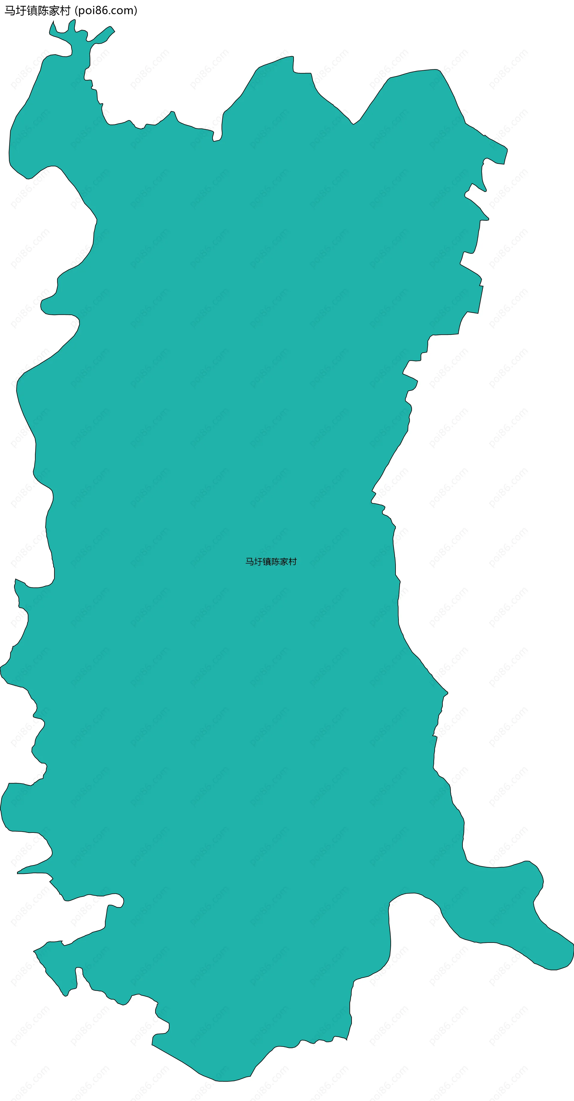 马圩镇陈家村边界地图