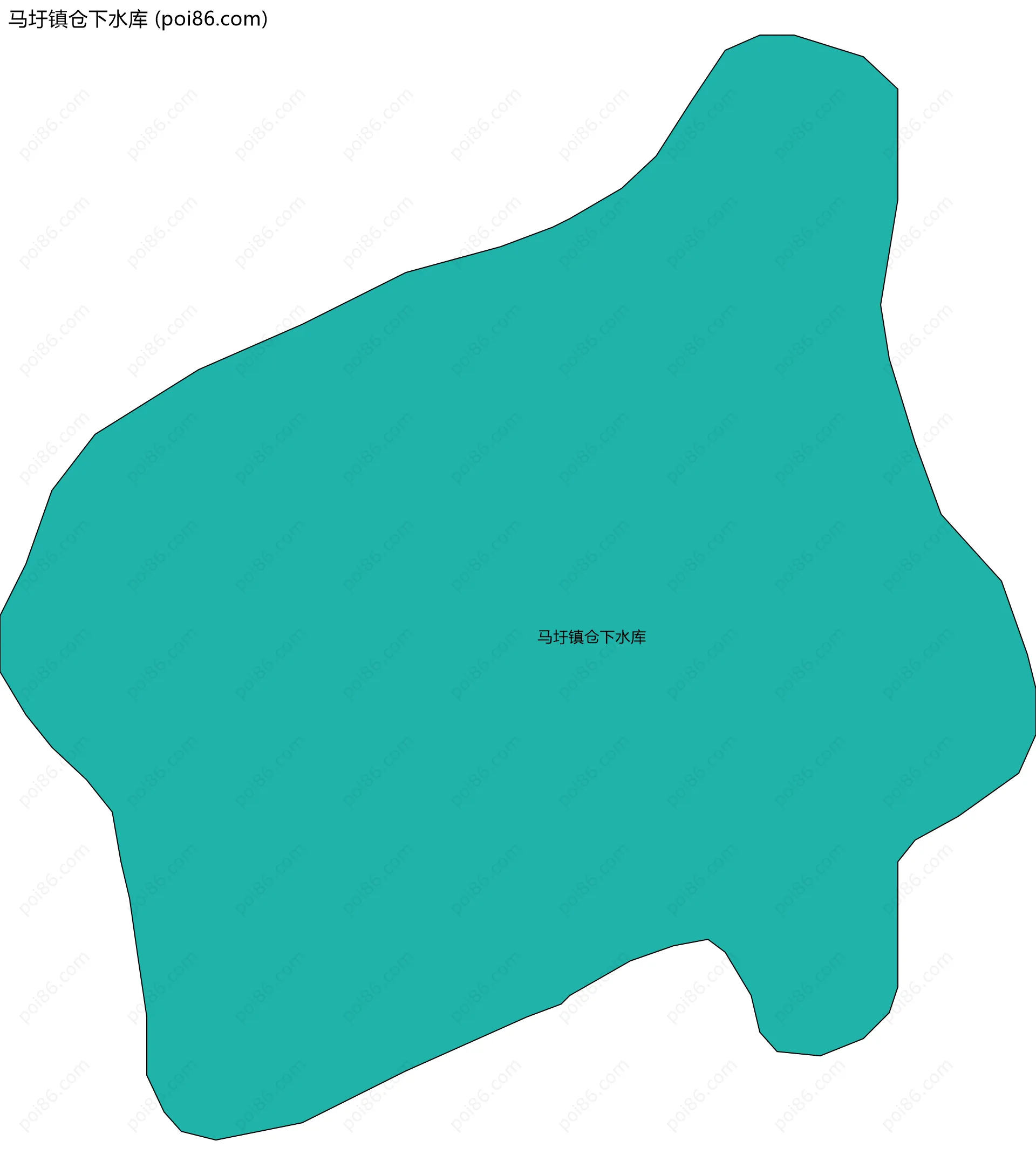 马圩镇仓下水库边界地图