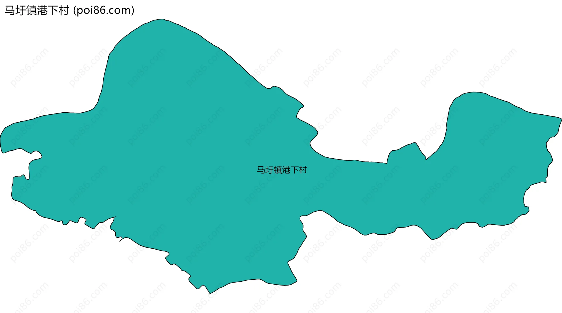 马圩镇港下村边界地图