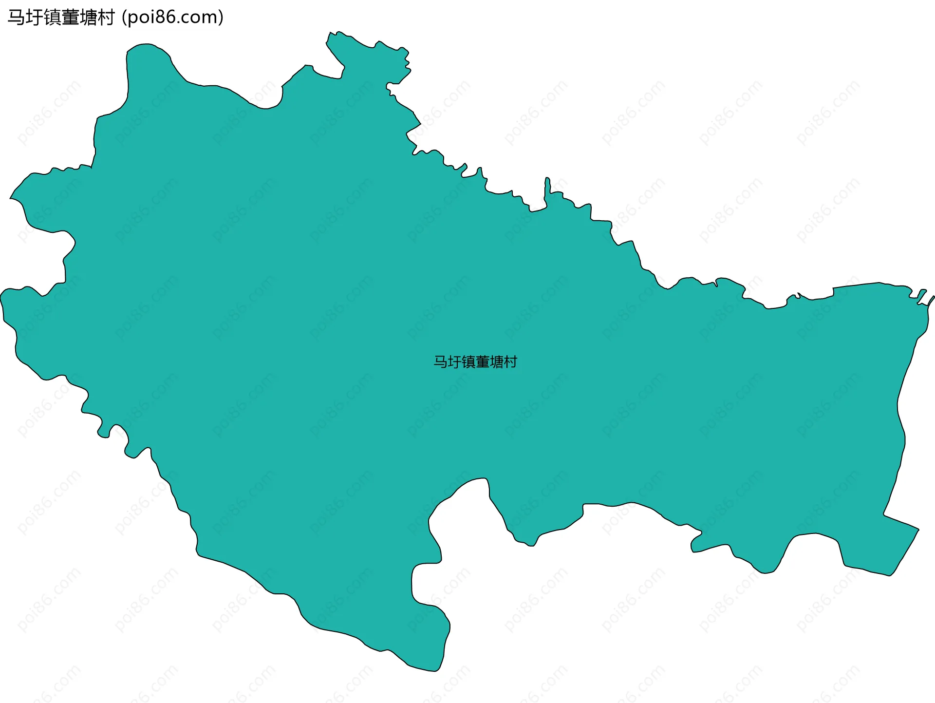 马圩镇董塘村边界地图