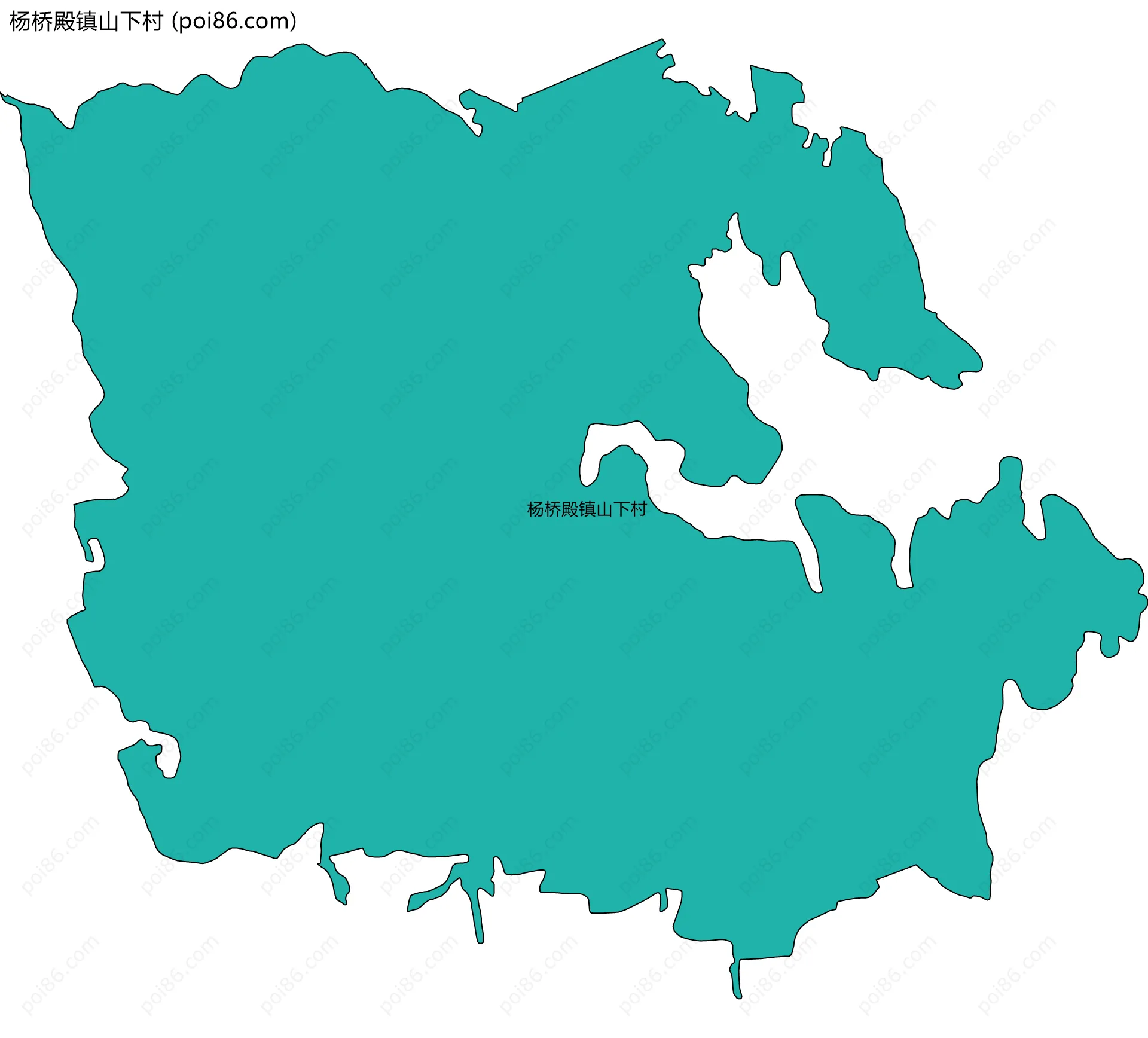杨桥殿镇山下村边界地图