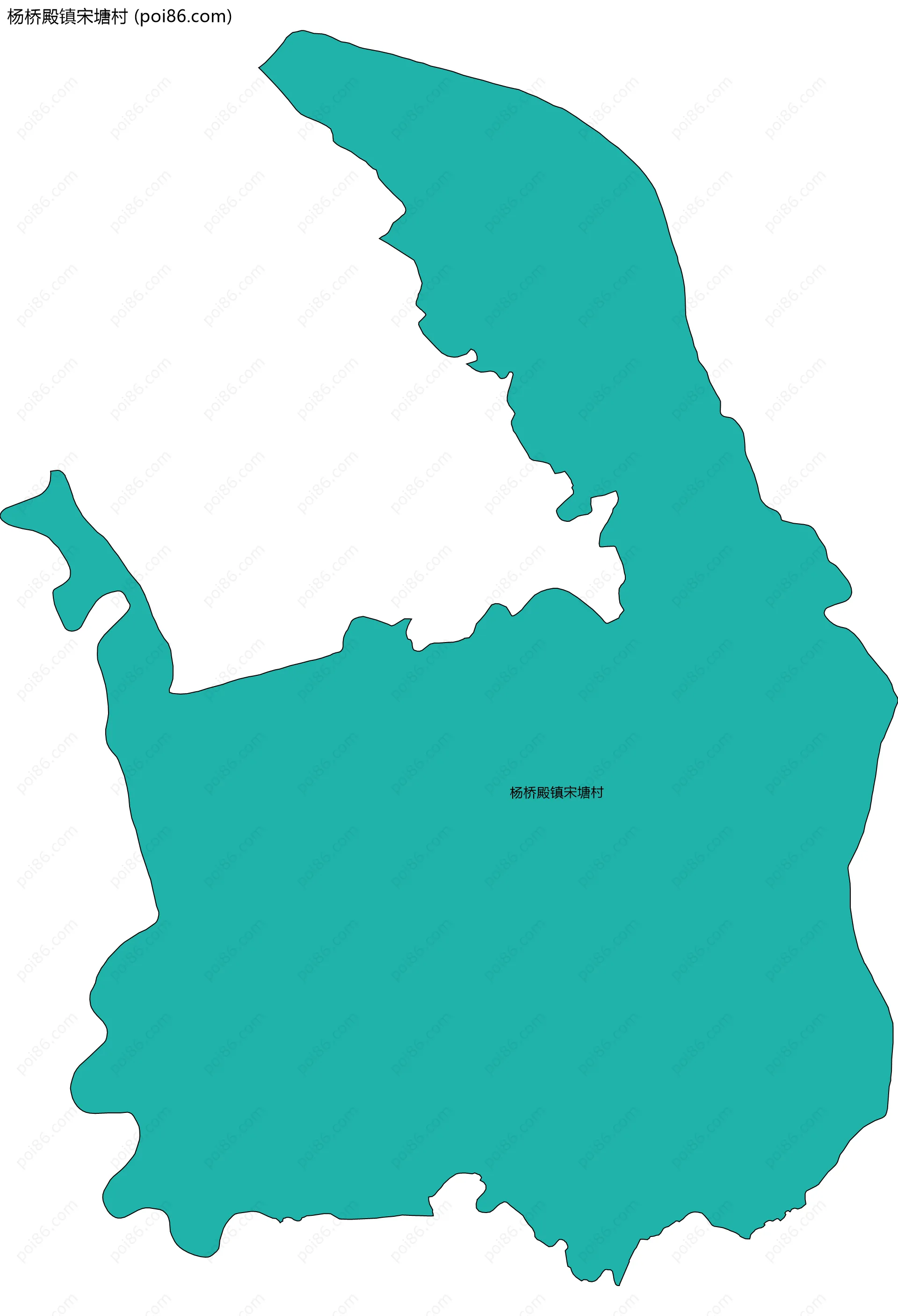 杨桥殿镇宋塘村边界地图