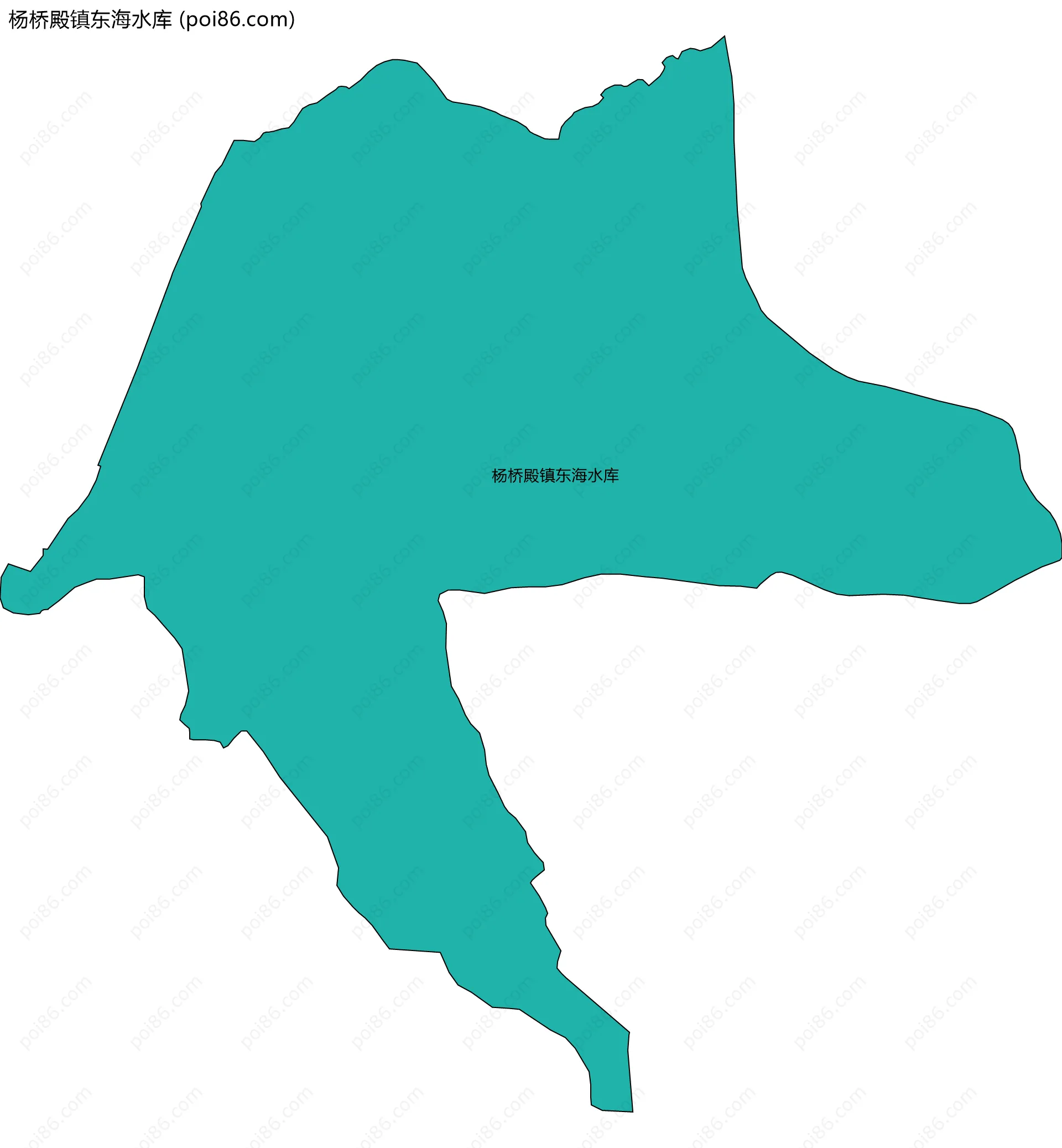 杨桥殿镇东海水库边界地图
