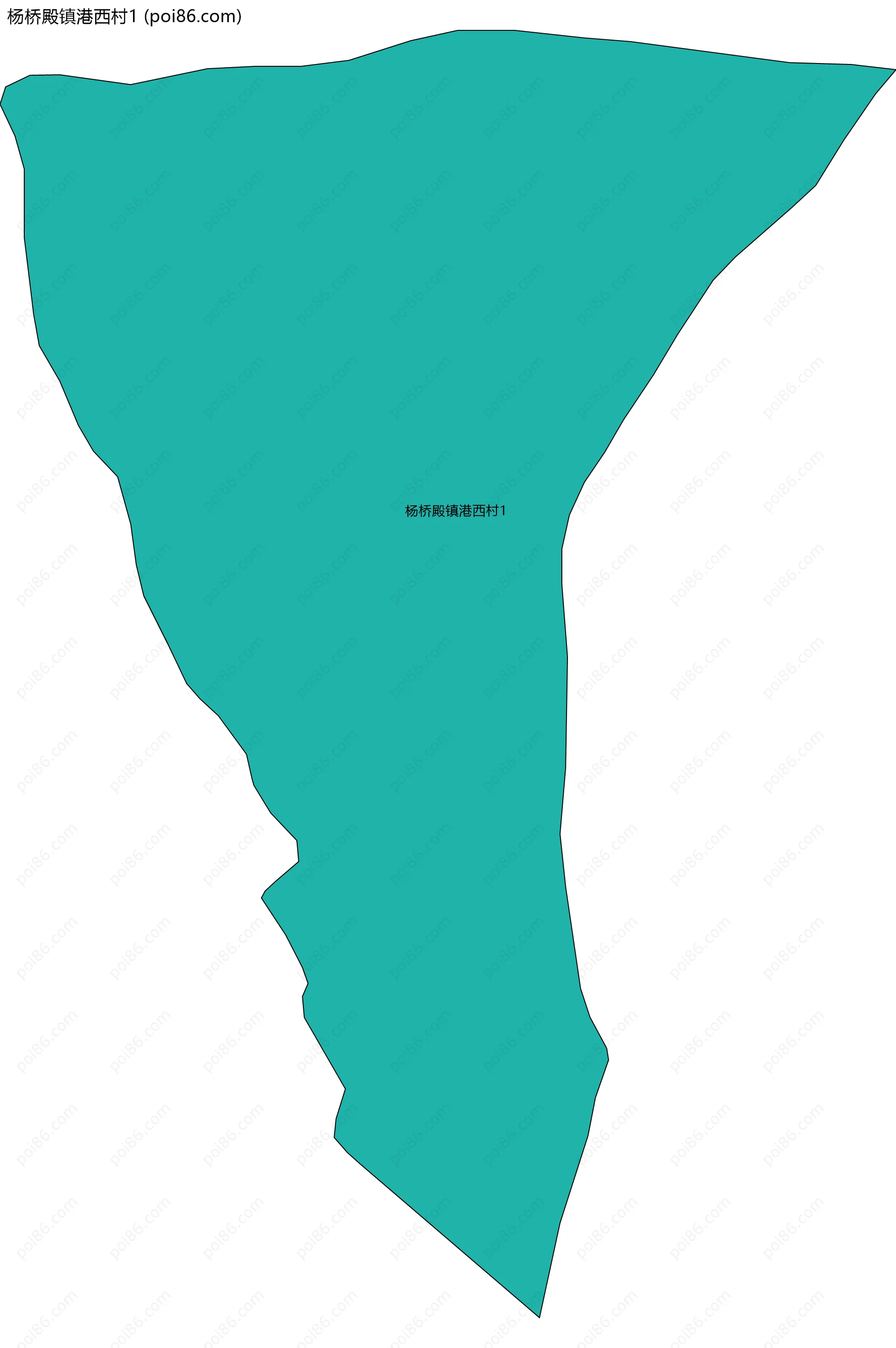 杨桥殿镇港西村1边界地图