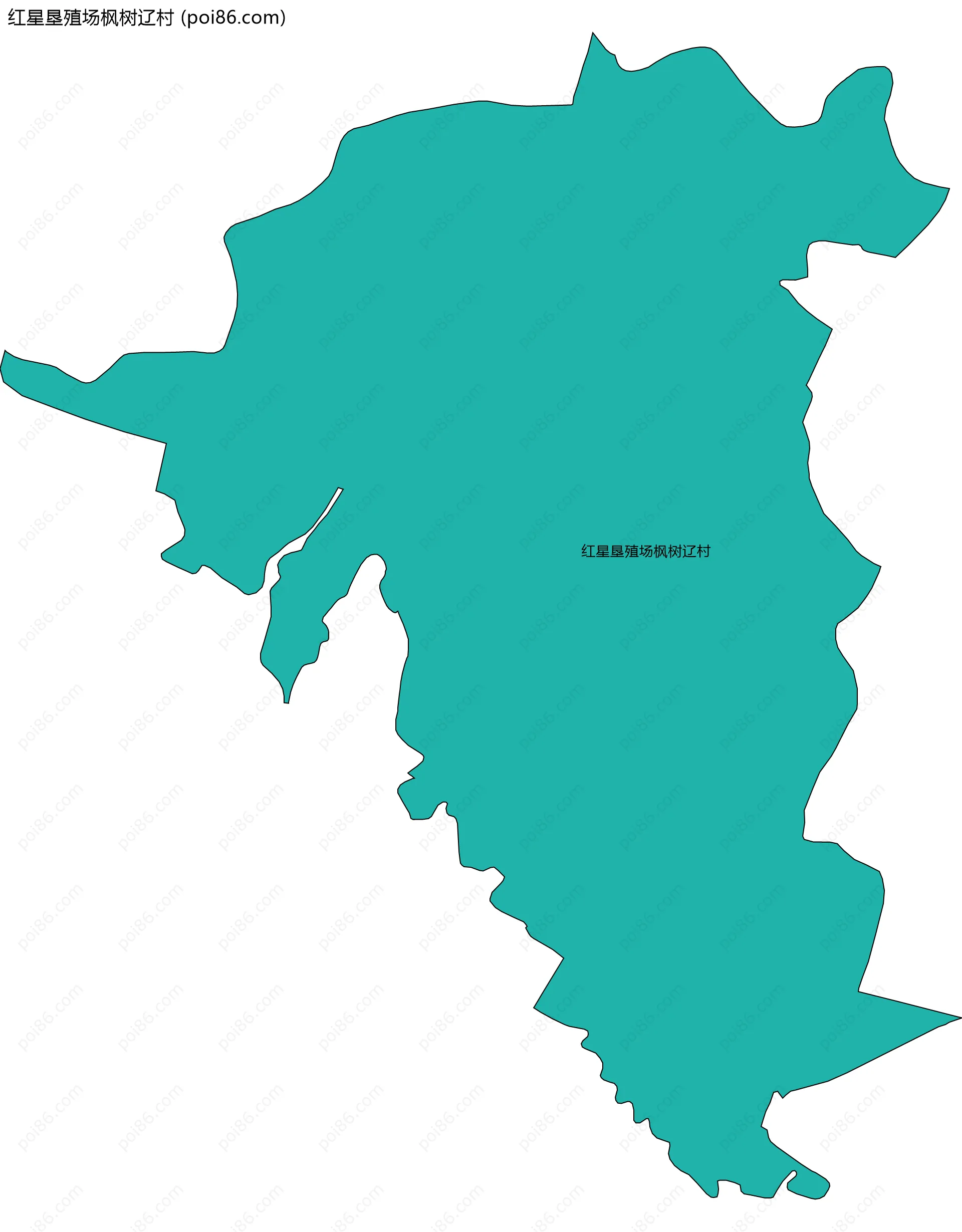 红星垦殖场枫树辽村边界地图