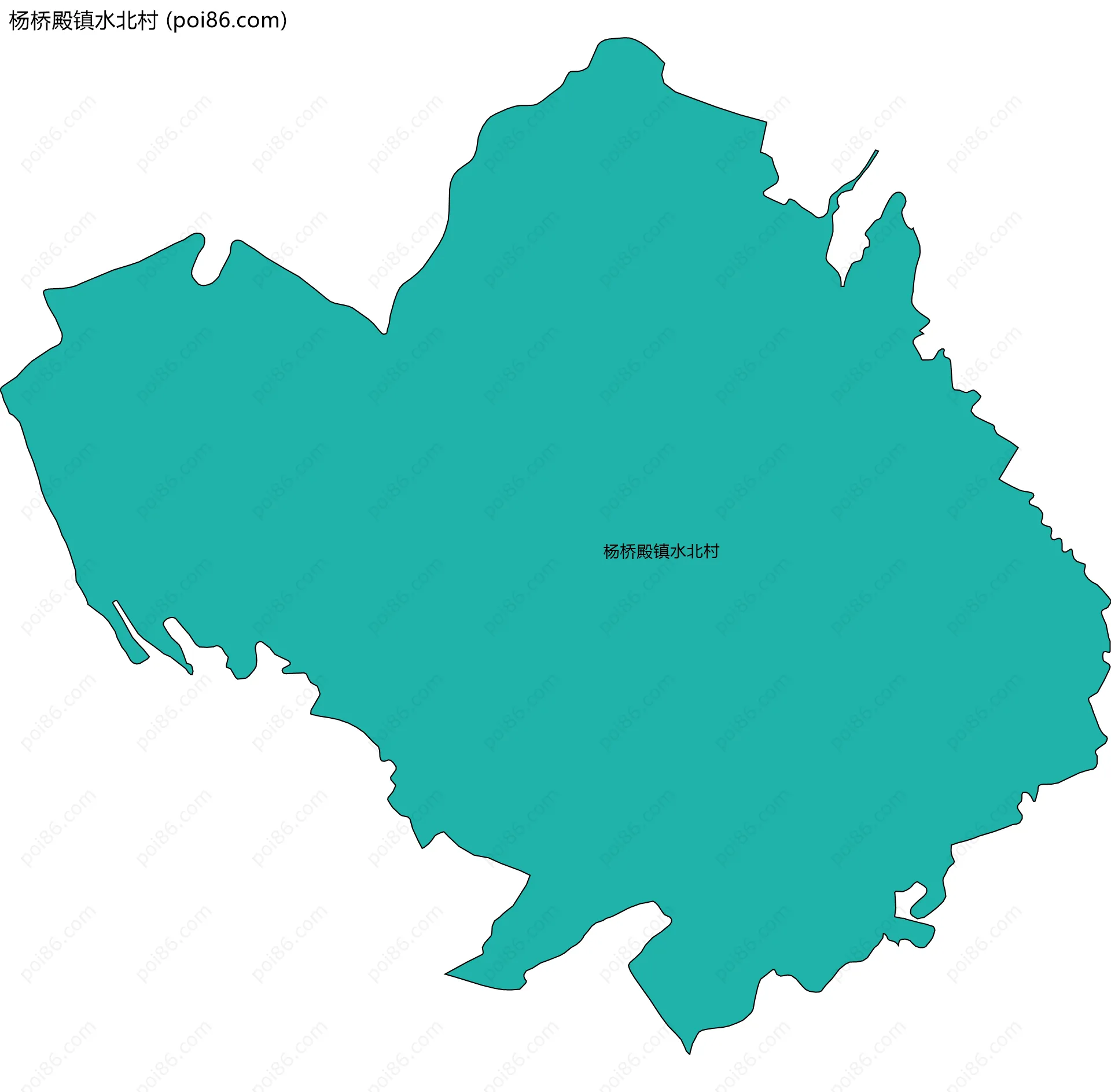 杨桥殿镇水北村边界地图