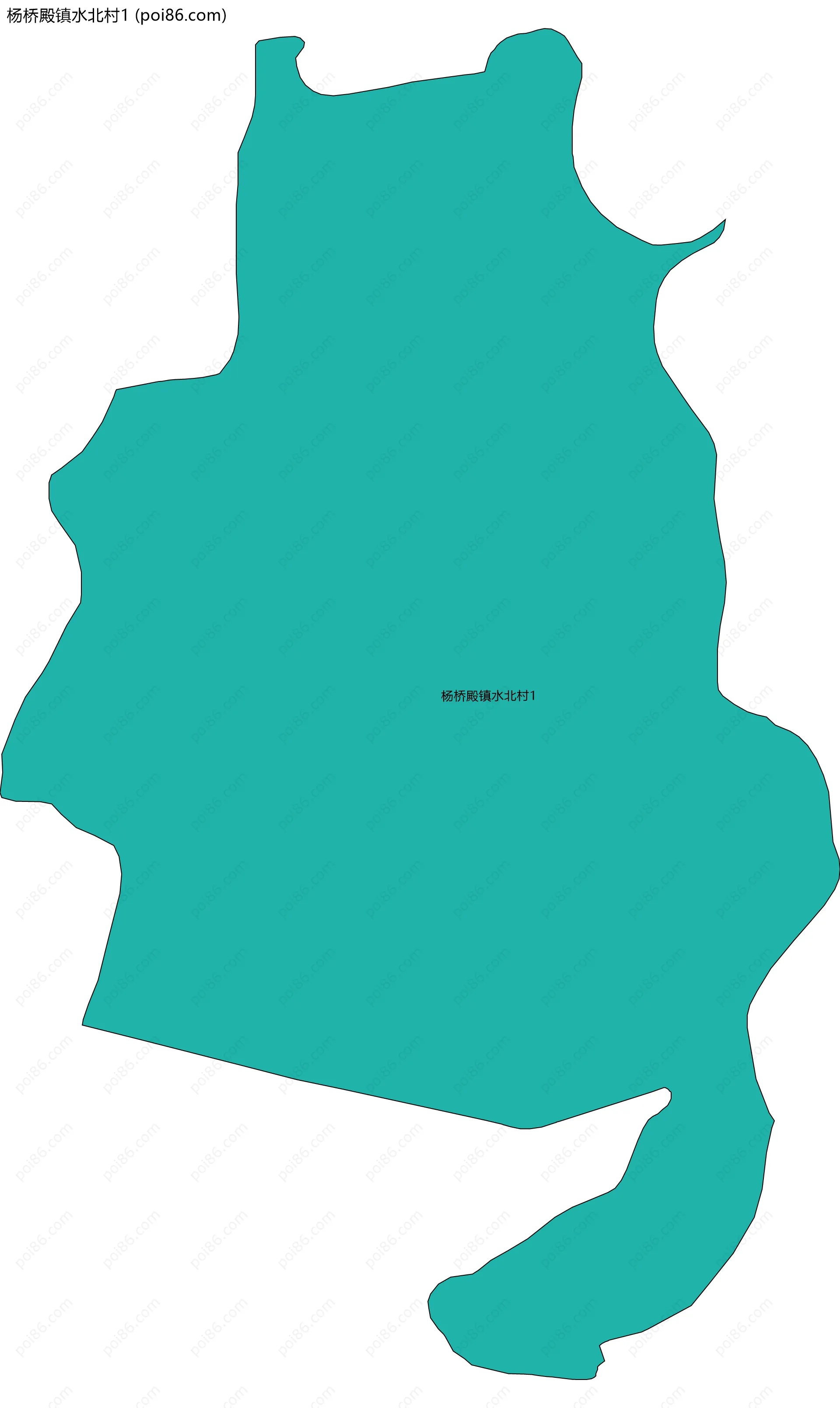 杨桥殿镇水北村1边界地图