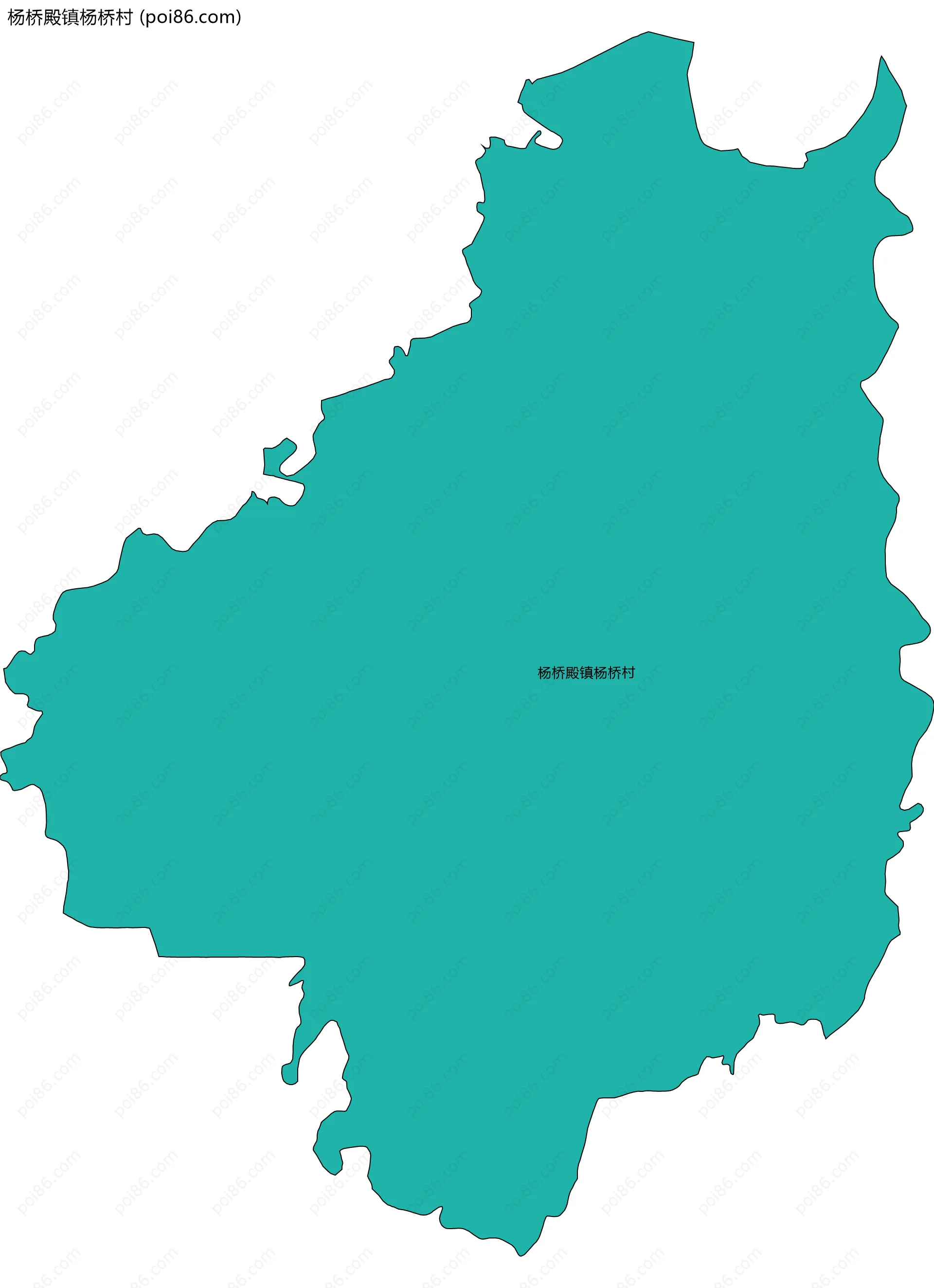 杨桥殿镇杨桥村边界地图