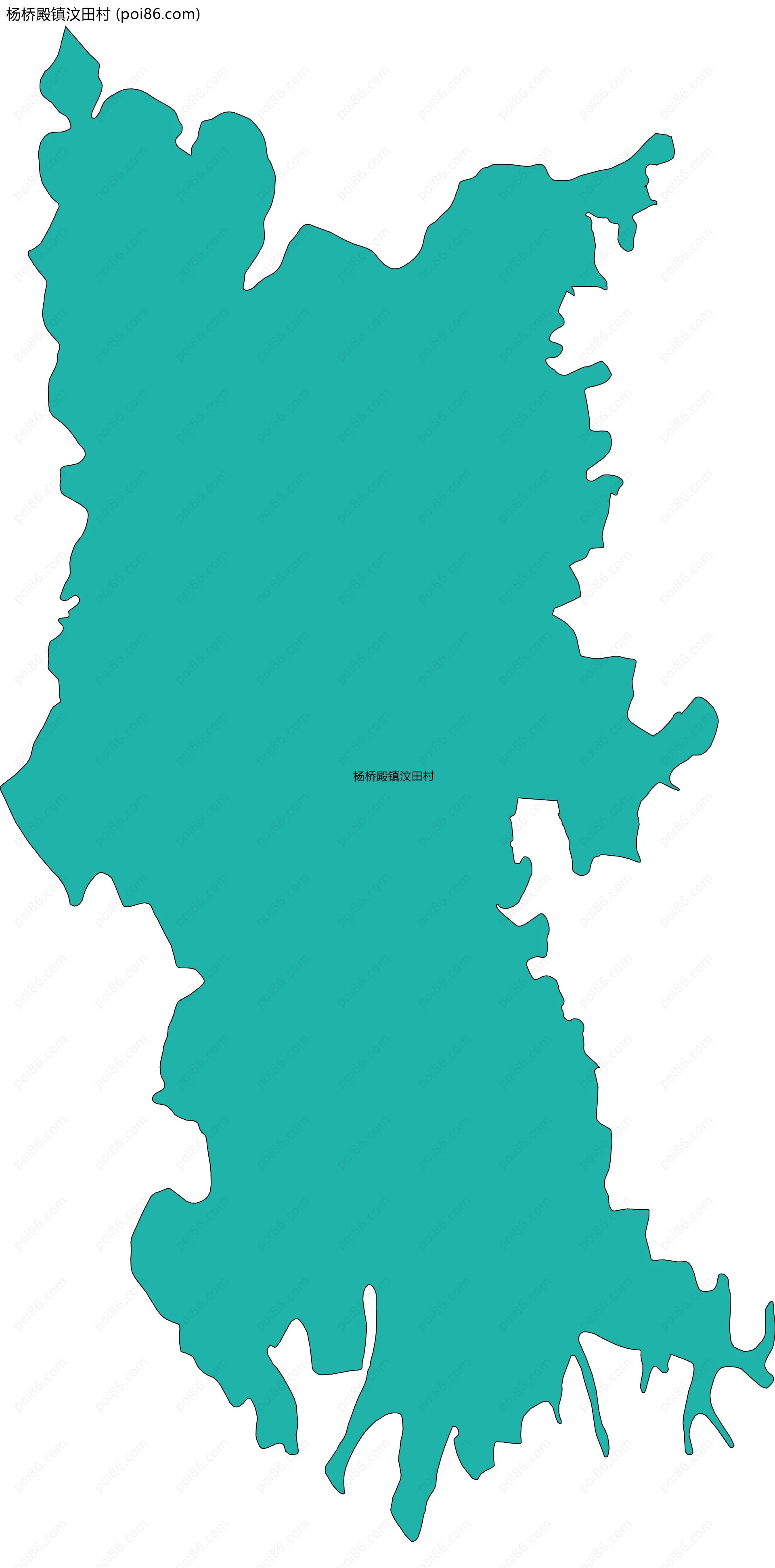 杨桥殿镇汶田村边界地图