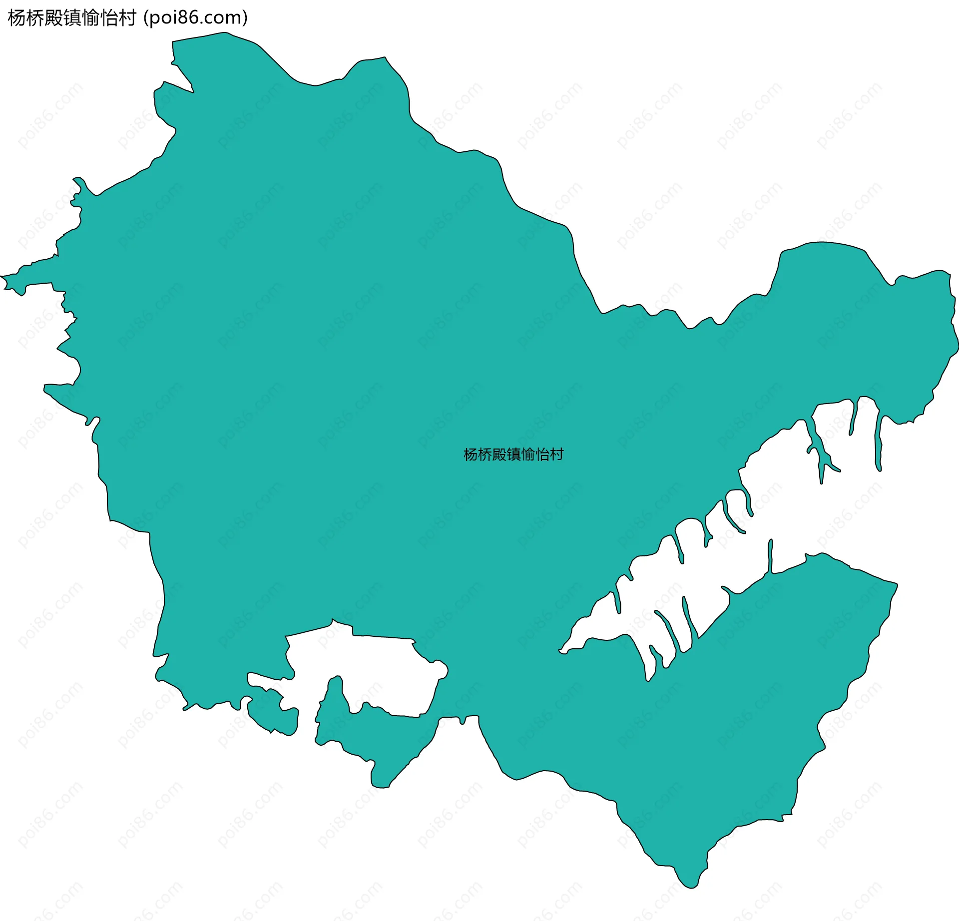 杨桥殿镇愉怡村边界地图