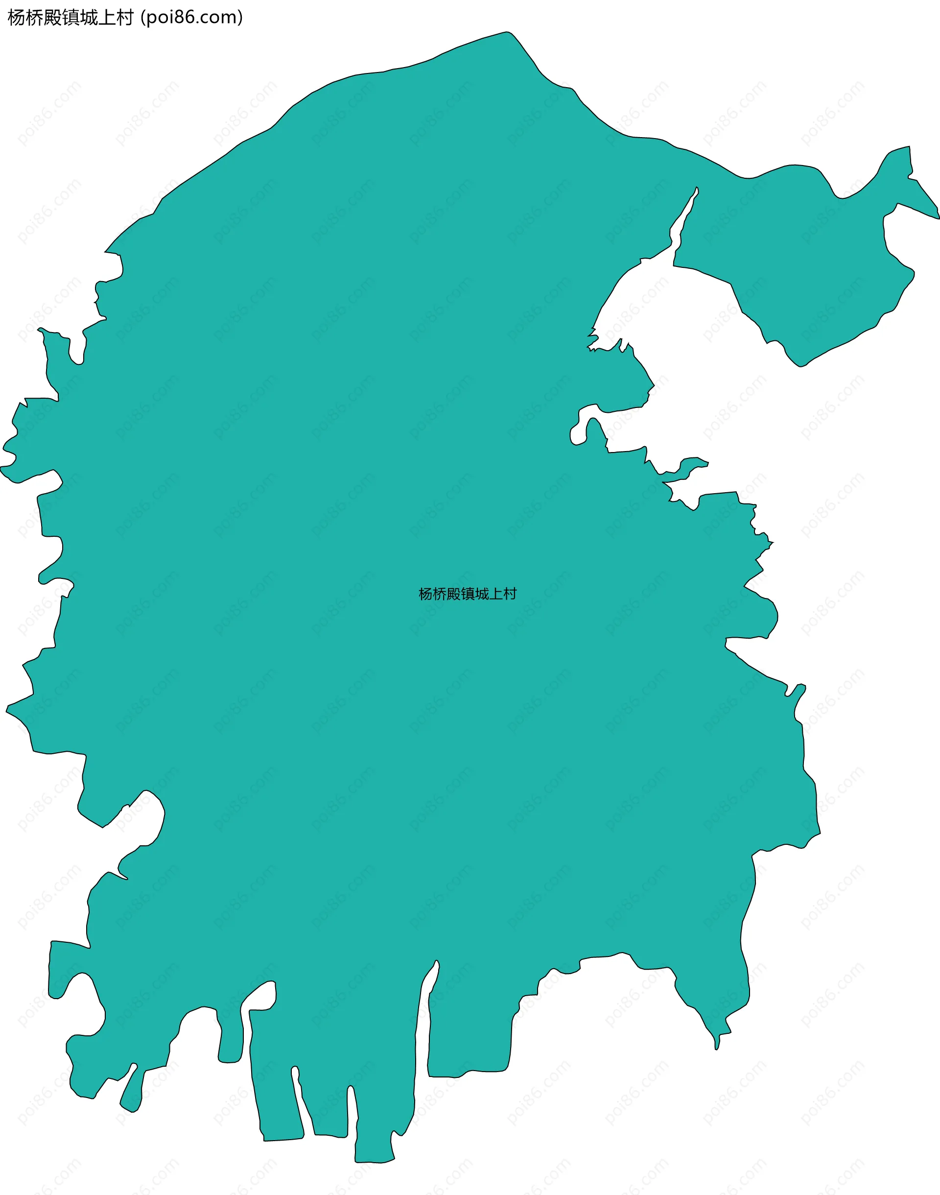 杨桥殿镇城上村边界地图