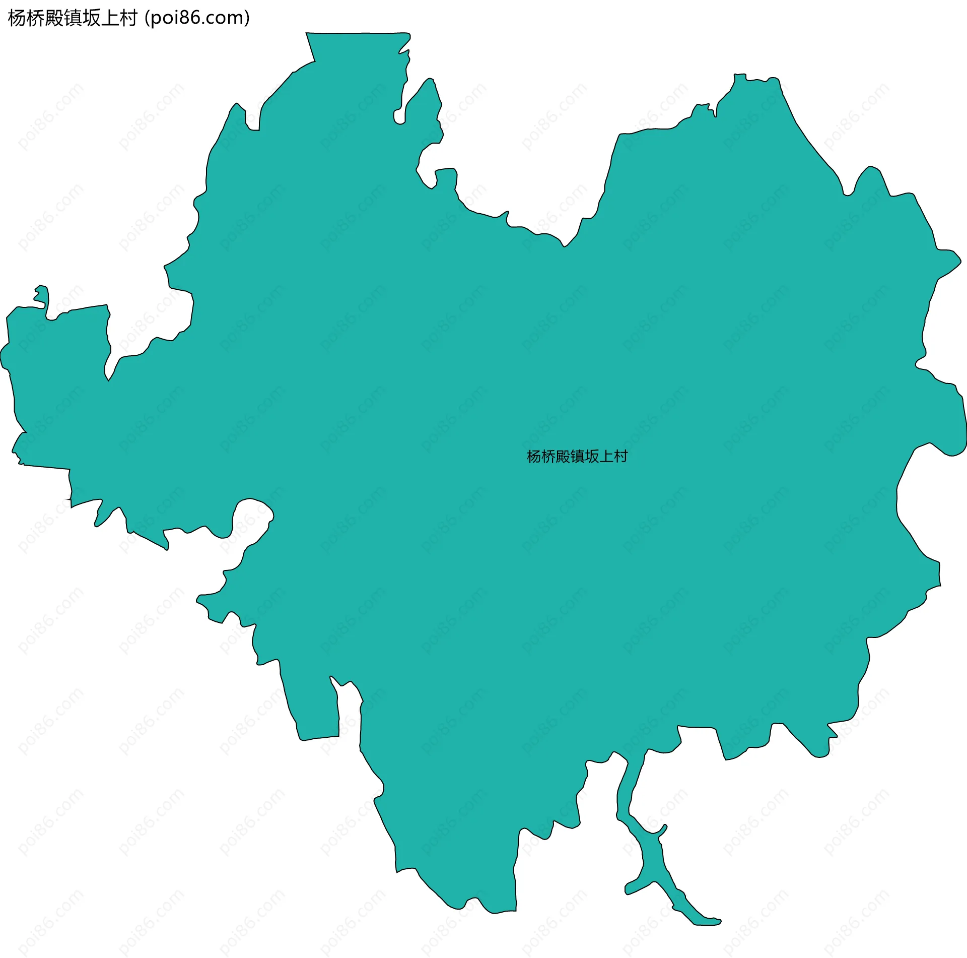 杨桥殿镇坂上村边界地图