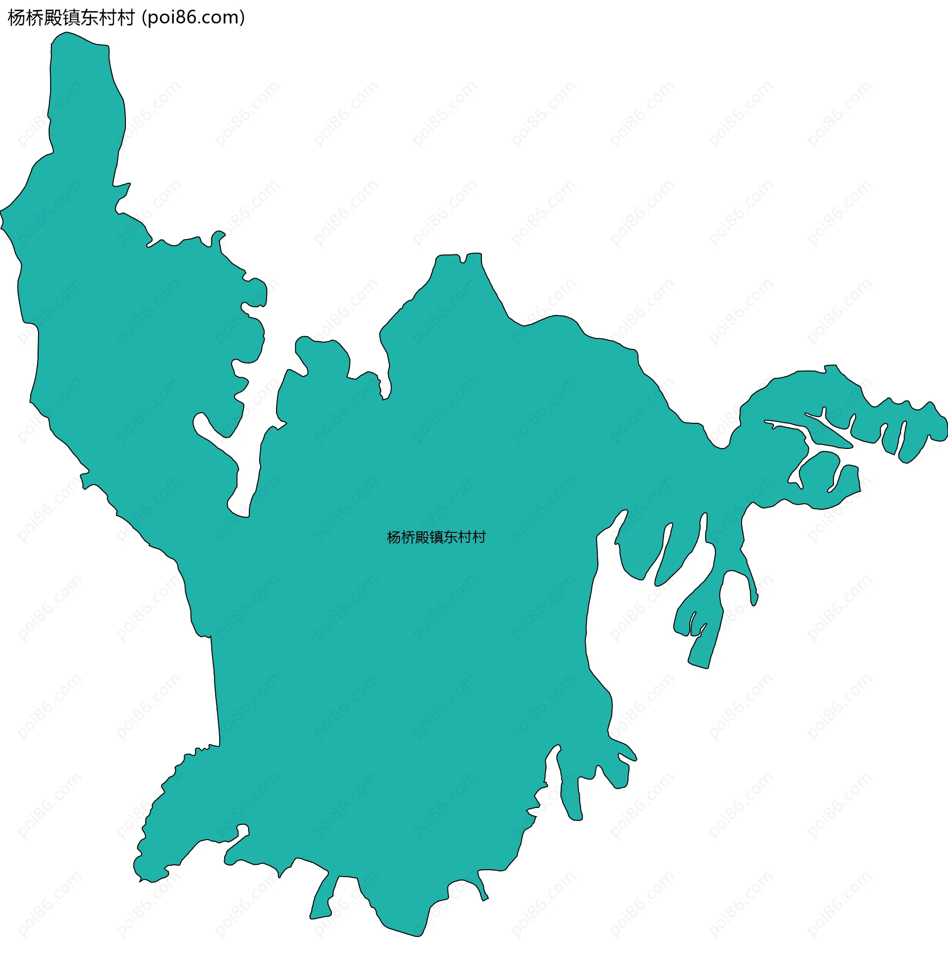 杨桥殿镇东村村边界地图