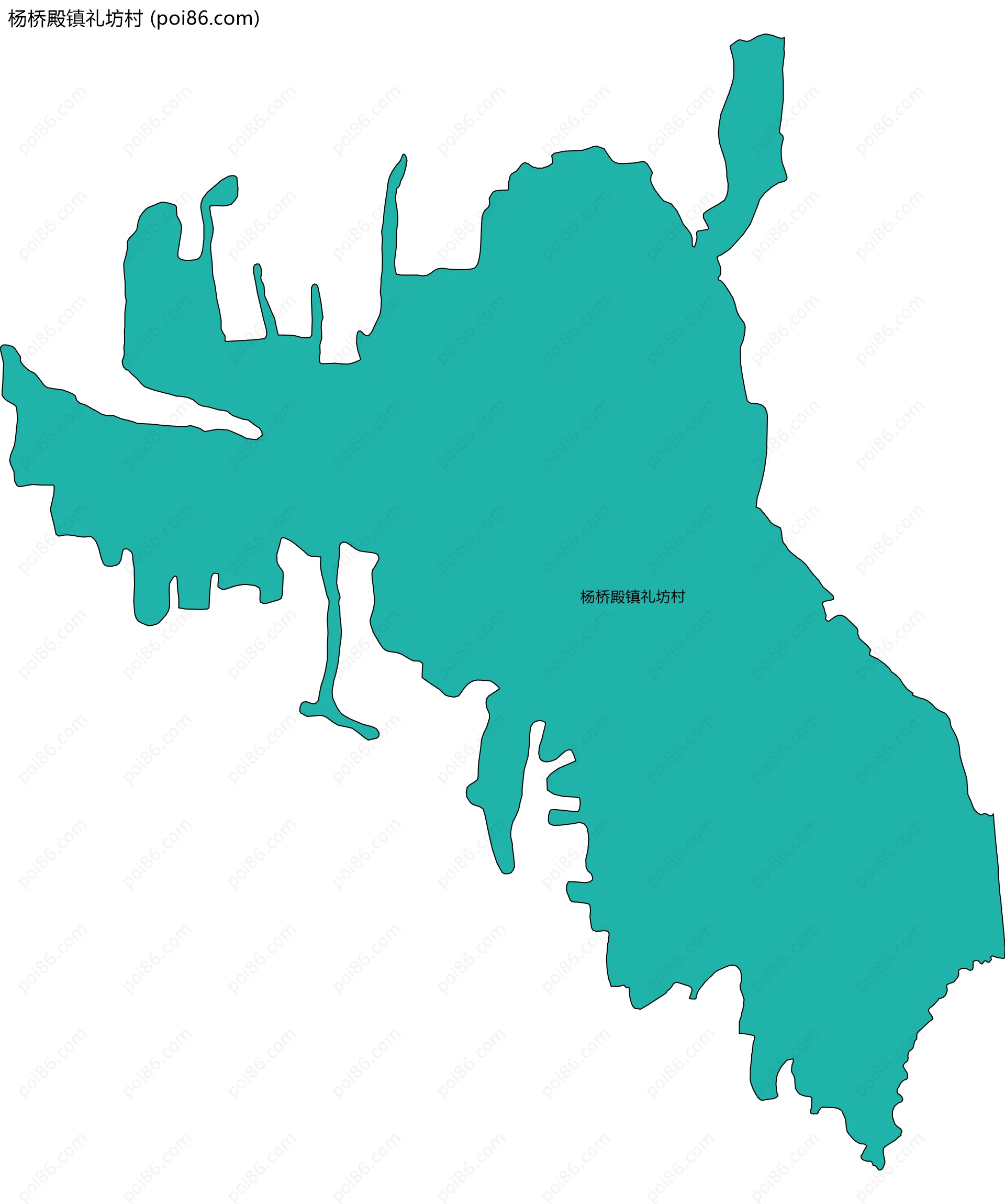 杨桥殿镇礼坊村边界地图