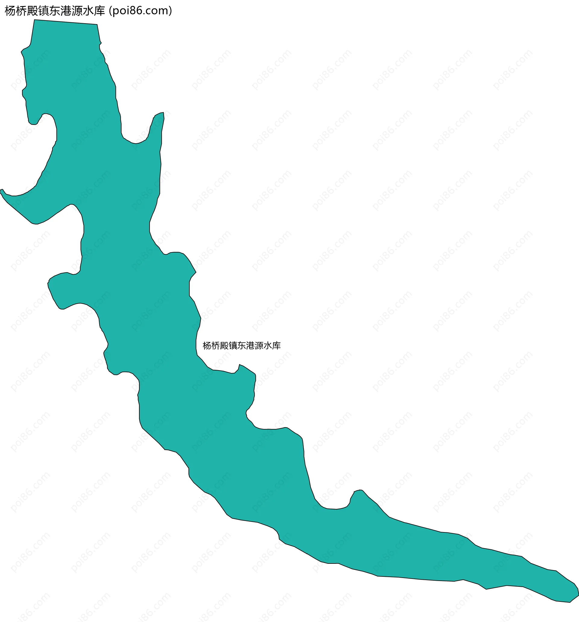 杨桥殿镇东港源水库边界地图