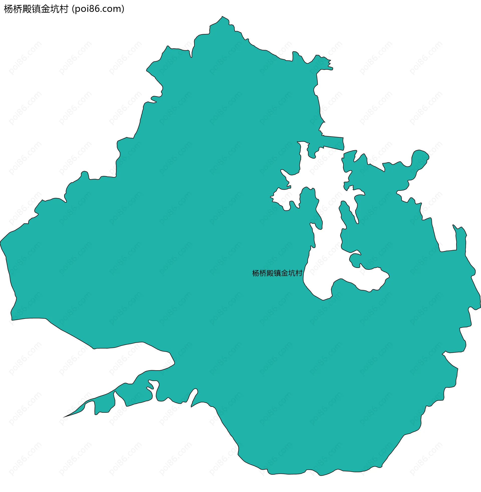 杨桥殿镇金坑村边界地图