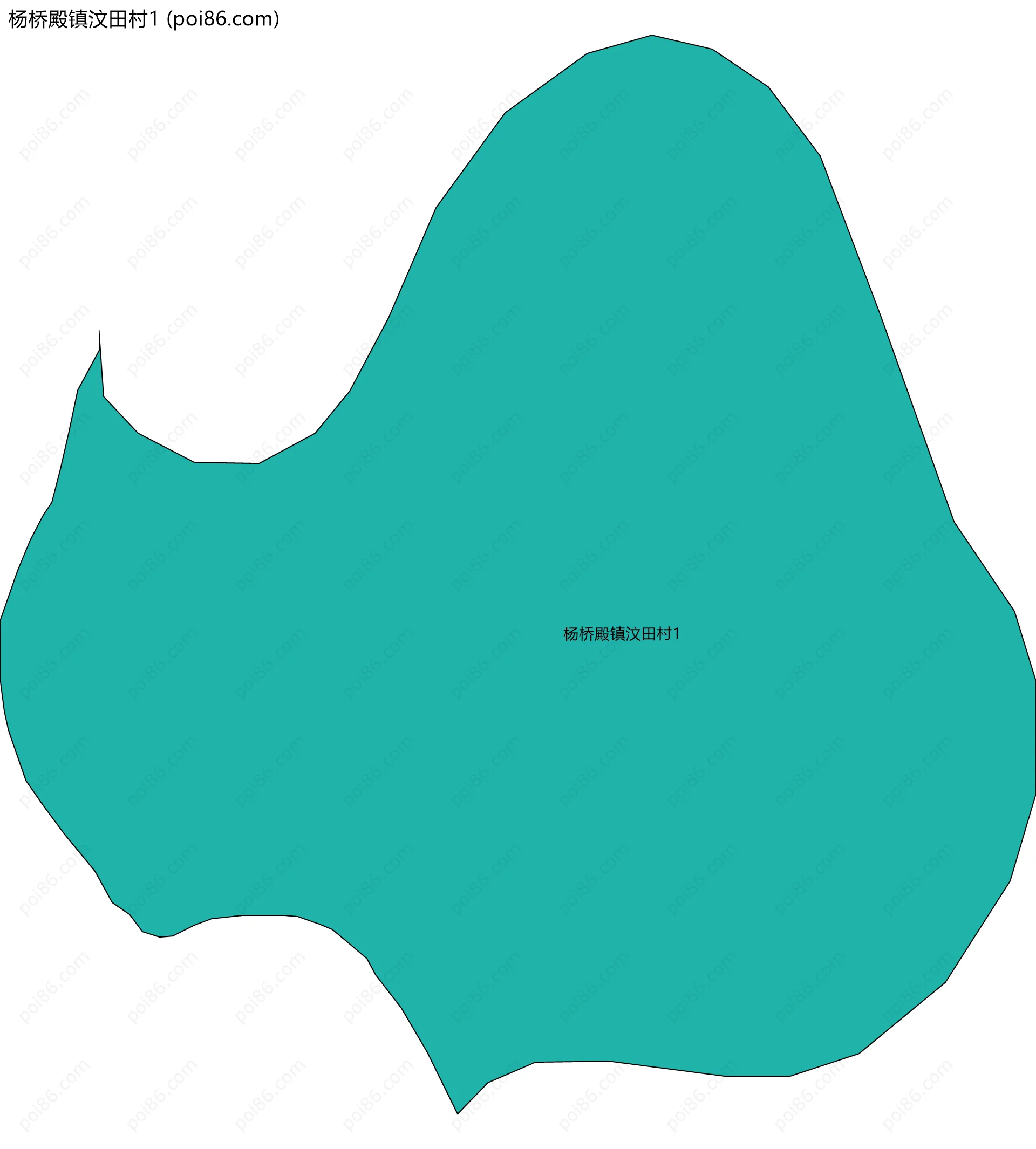 杨桥殿镇汶田村1边界地图