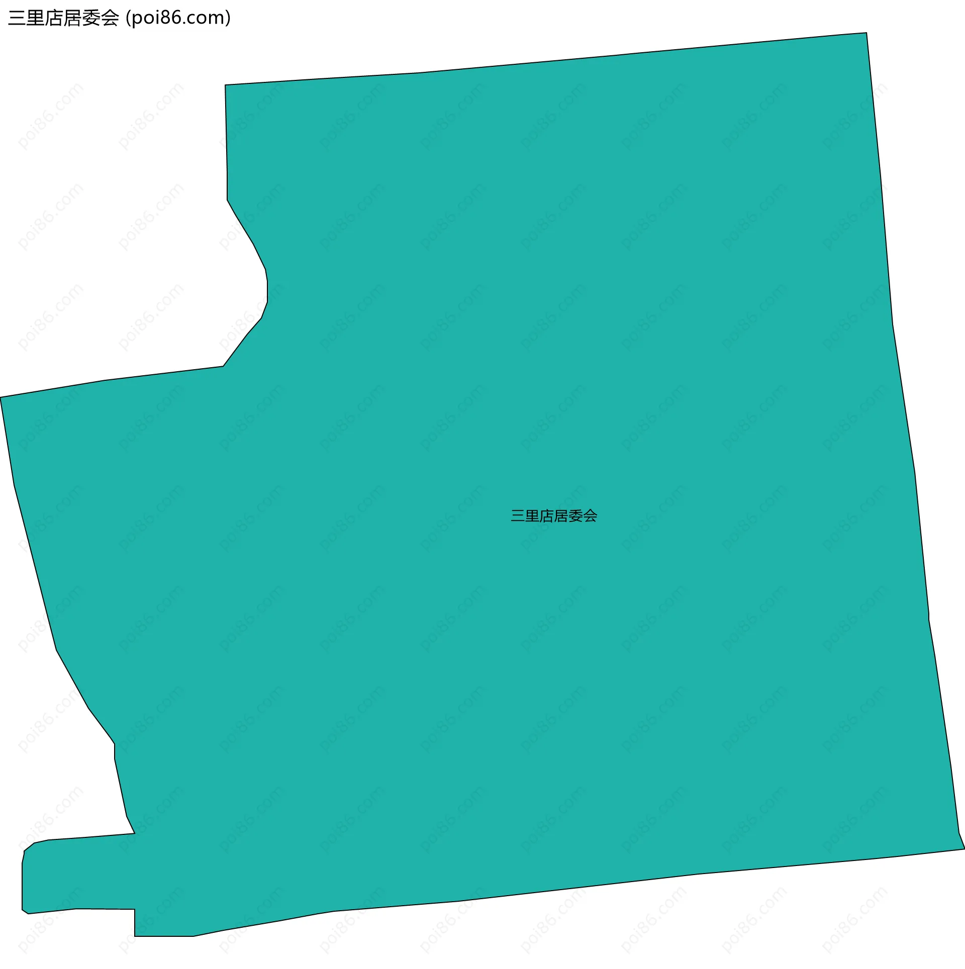 三里店居委会边界地图