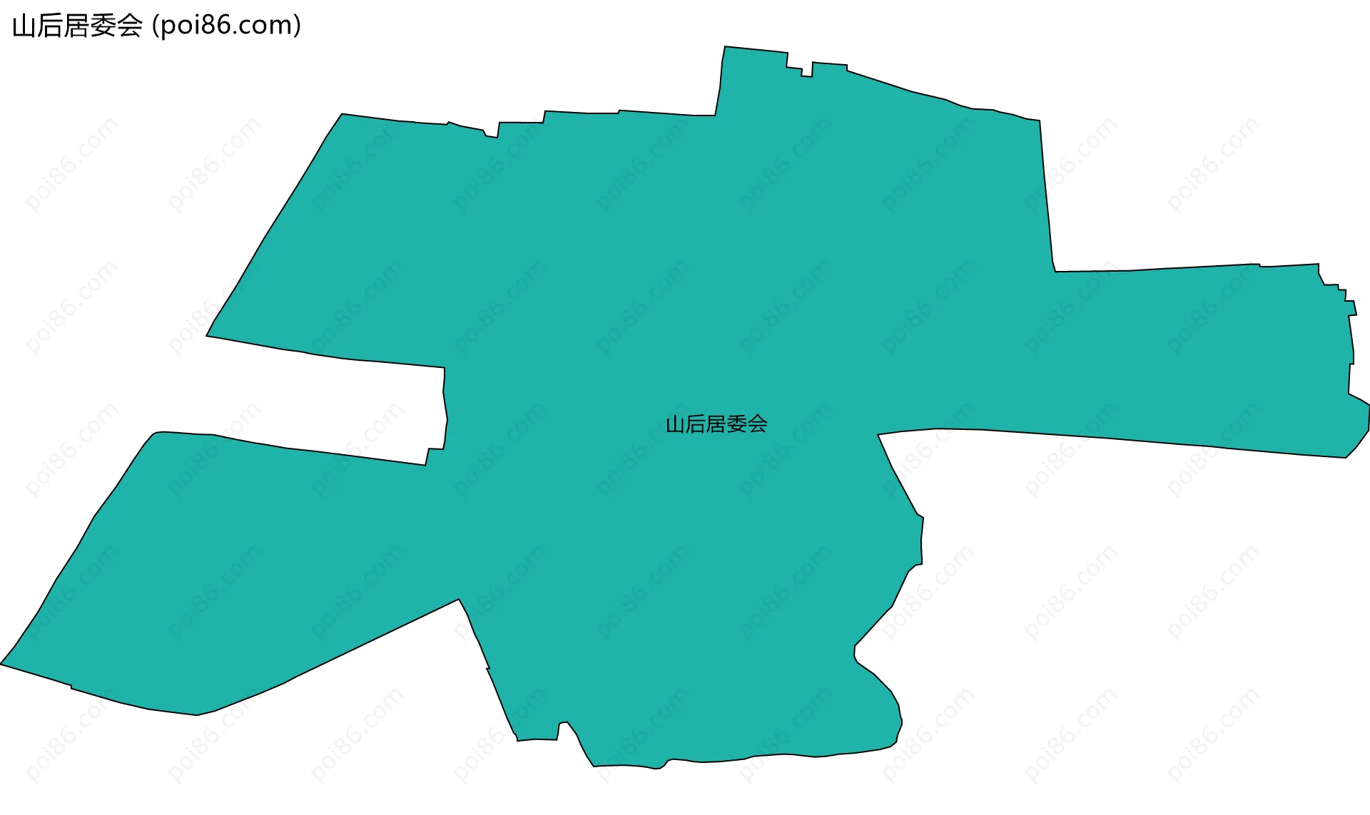 山后居委会边界地图