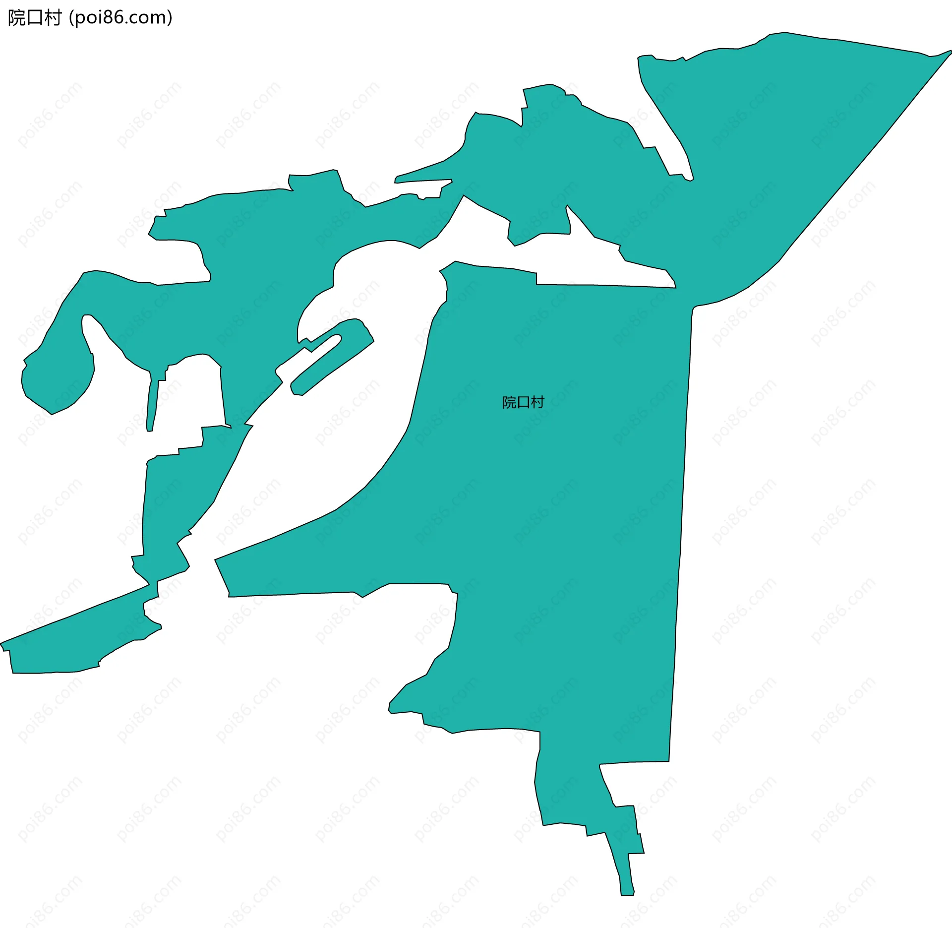 院口村边界地图
