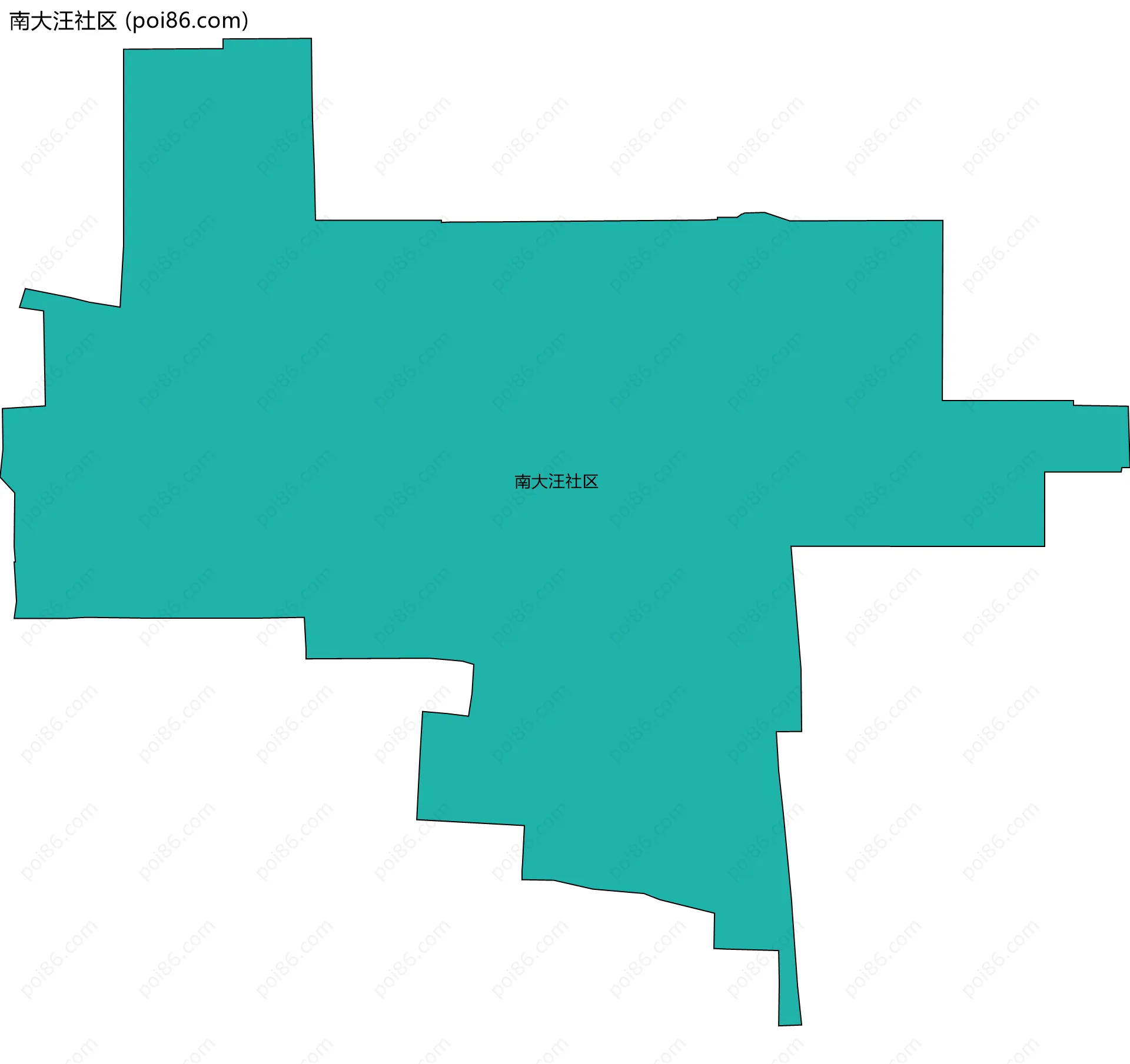南大汪社区边界地图