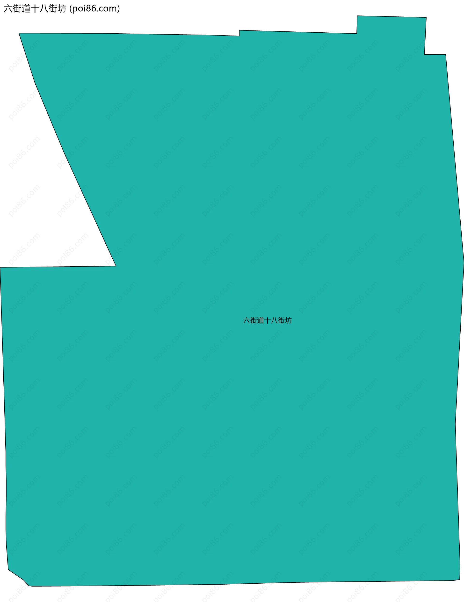 六街道十八街坊边界地图