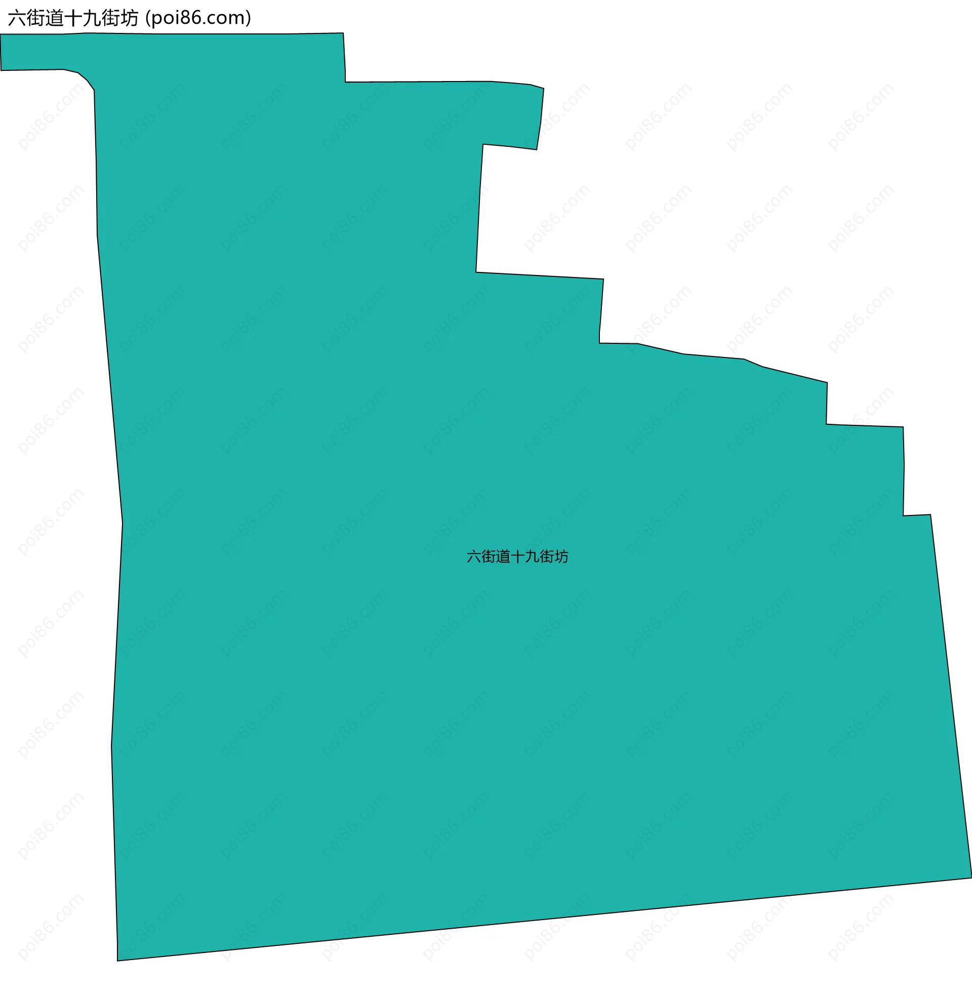 六街道十九街坊边界地图