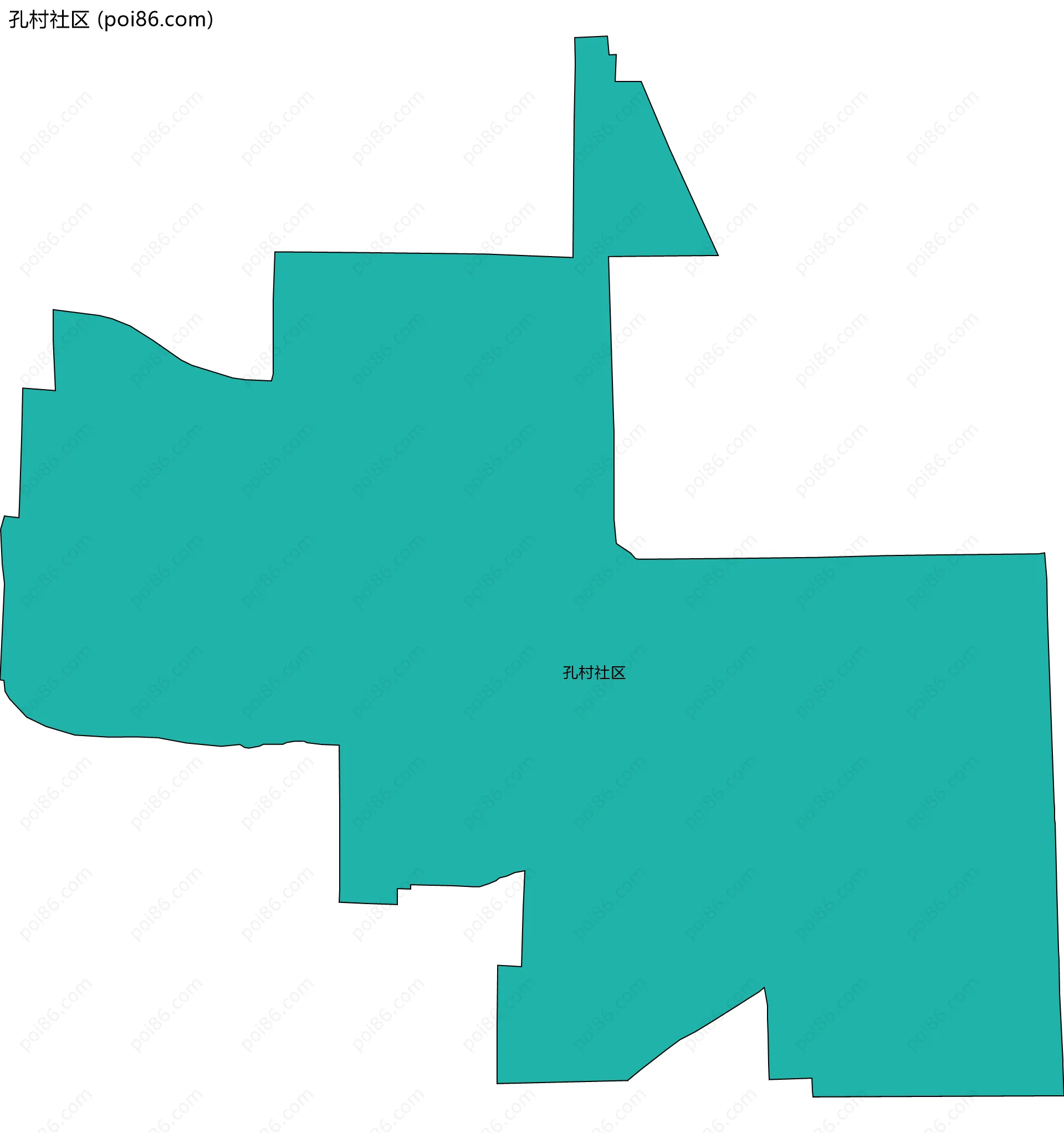 孔村社区边界地图