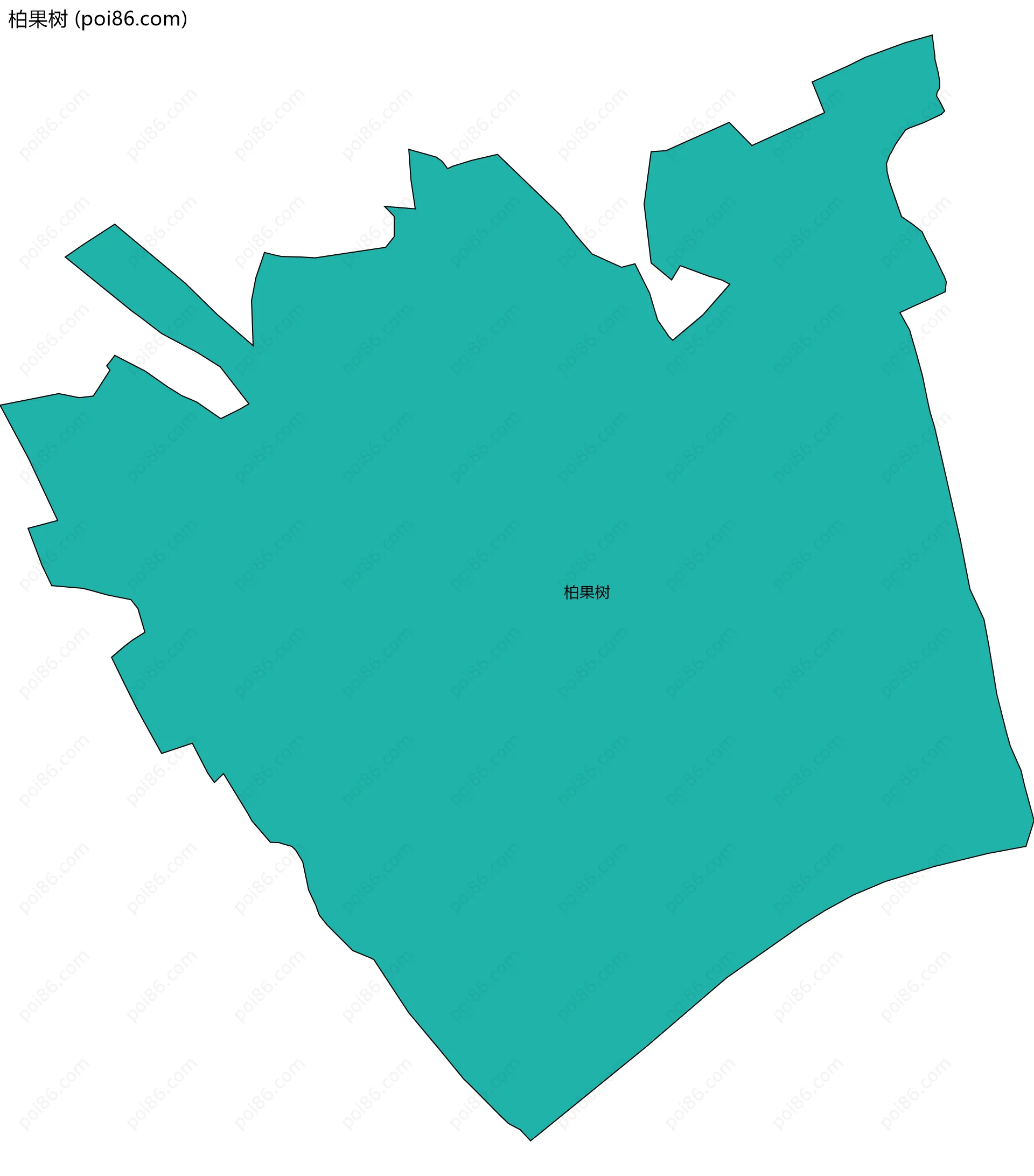 柏果树边界地图