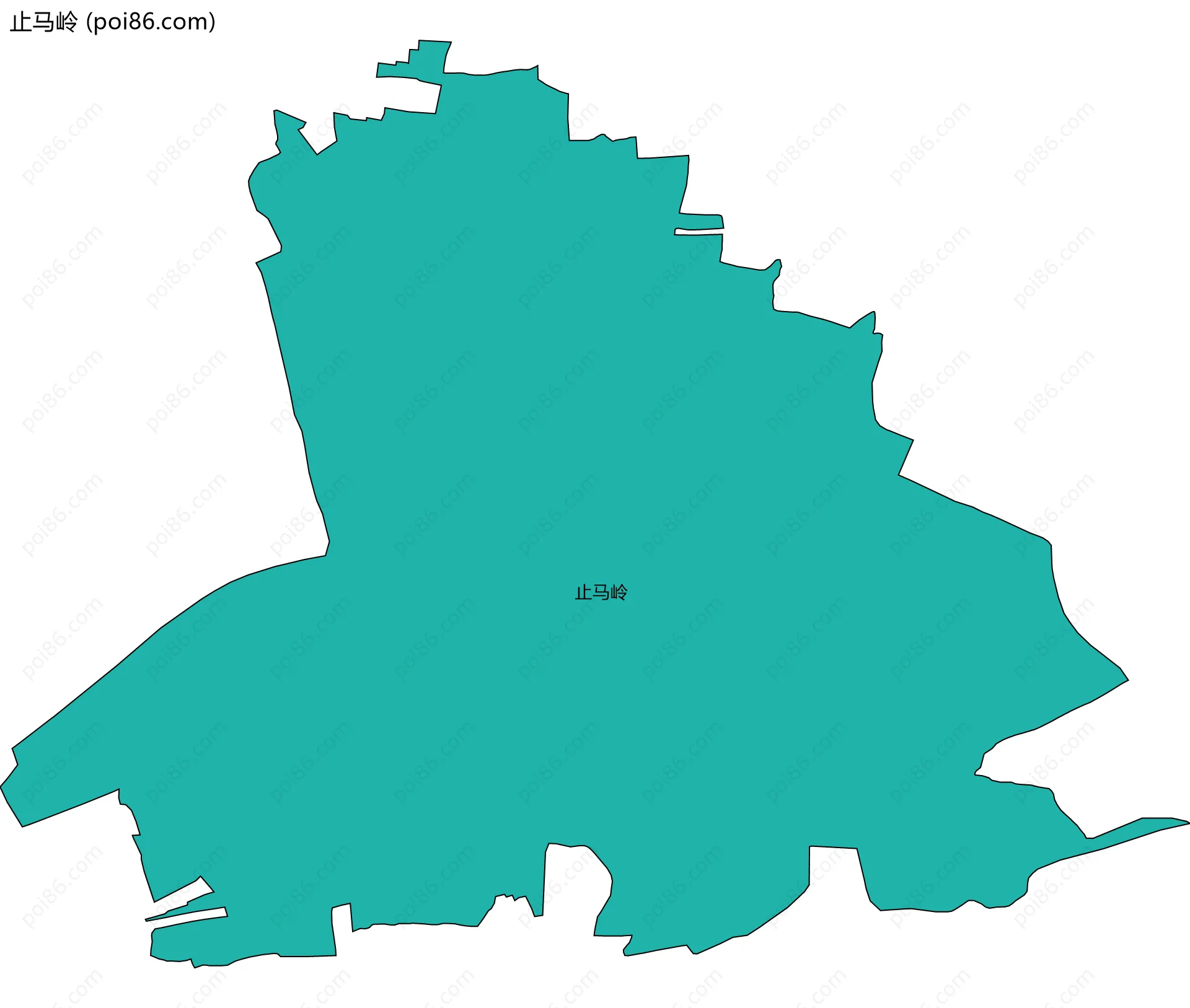 止马岭边界地图